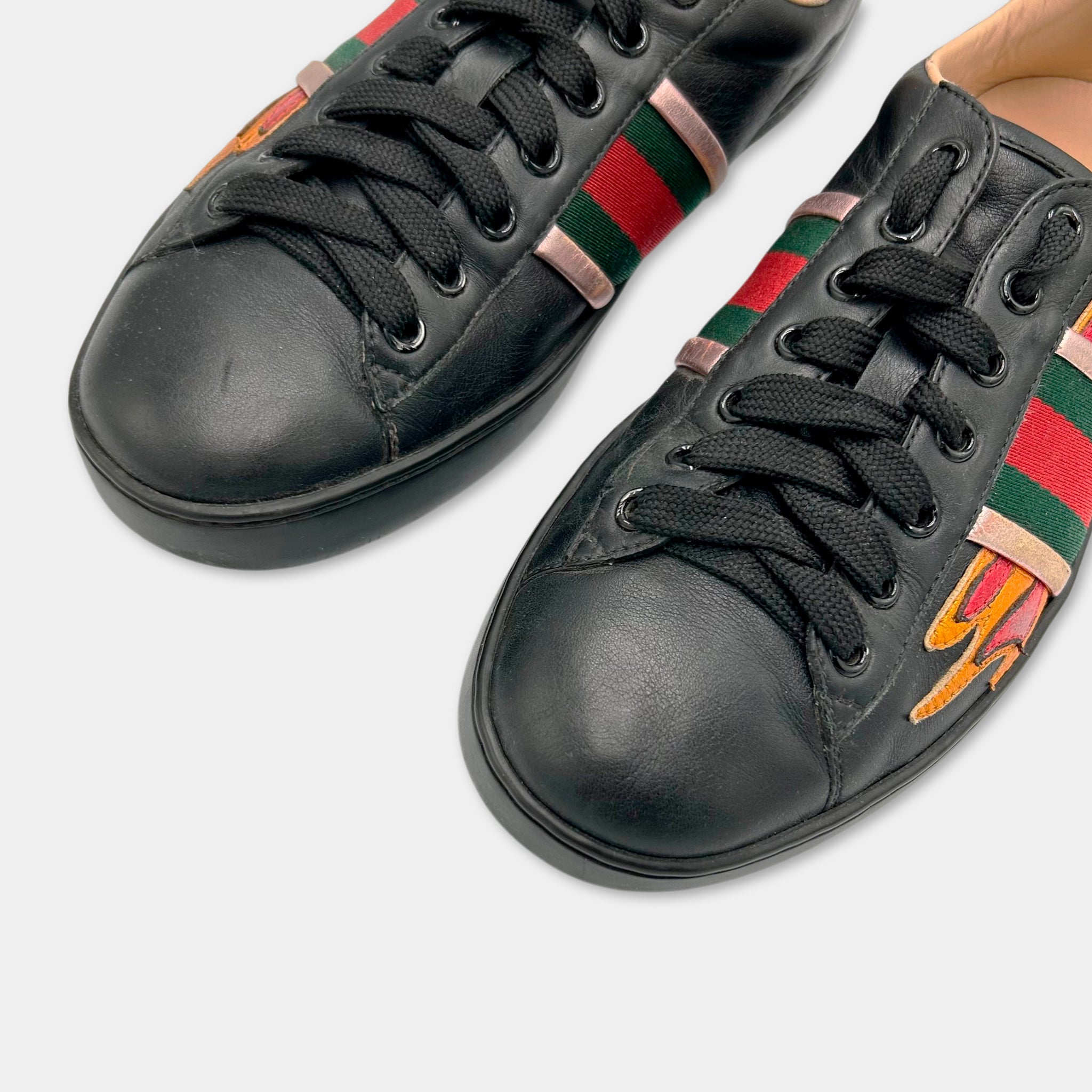 2016 Gucci Ace Flames Sneakers