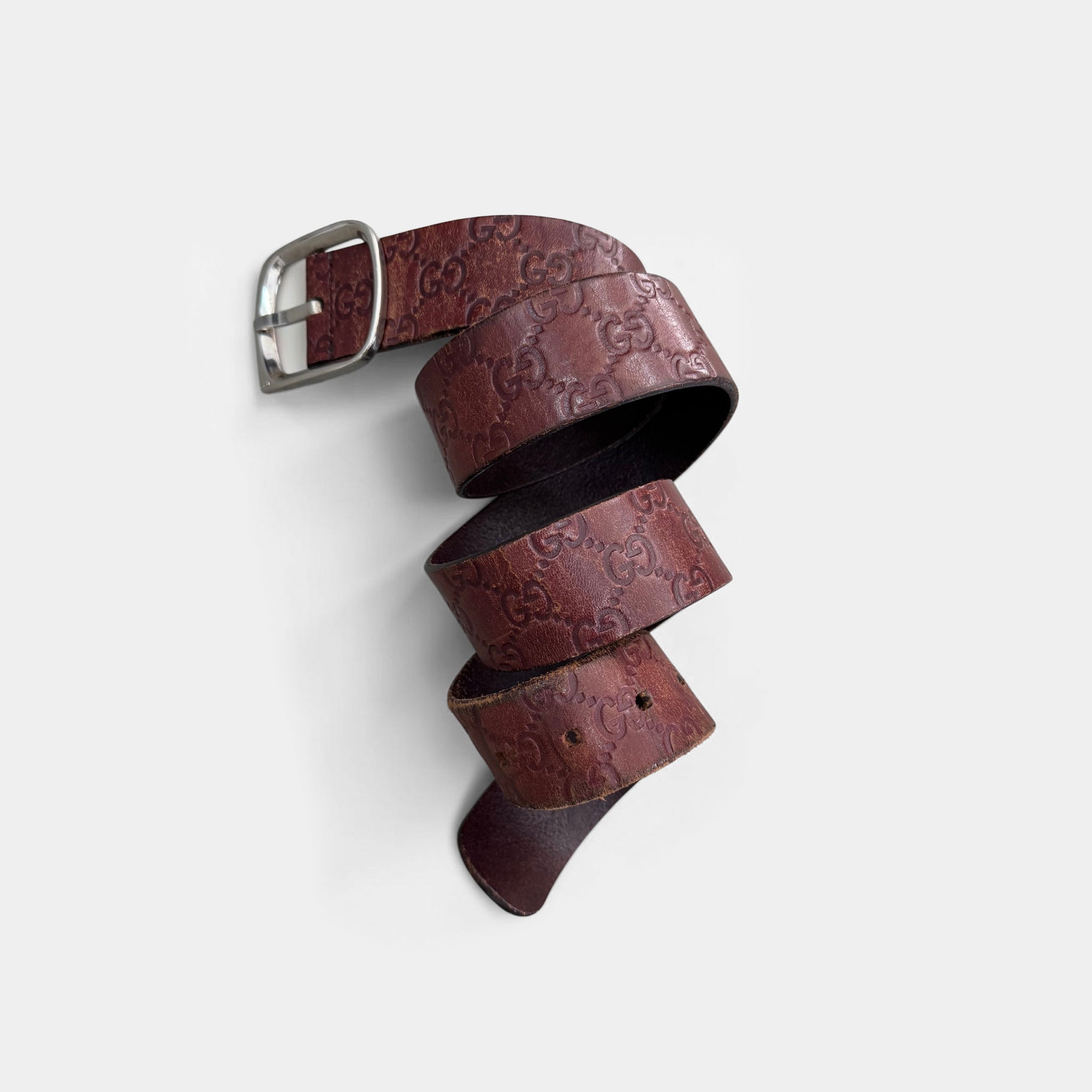 Gucci Vintage Guccissima Monogram Leather Belt
