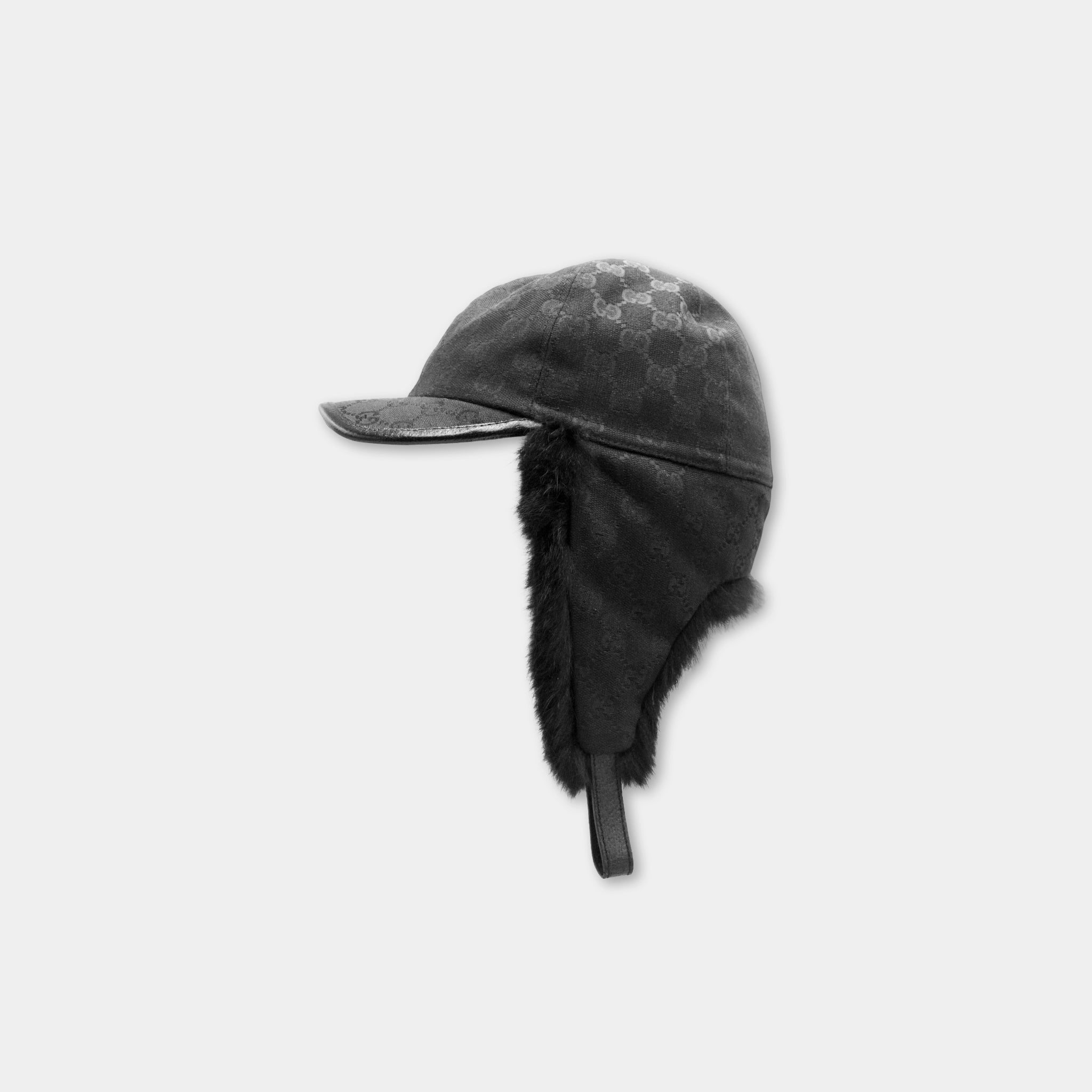 Gucci Monogram Fur Earflap Cap