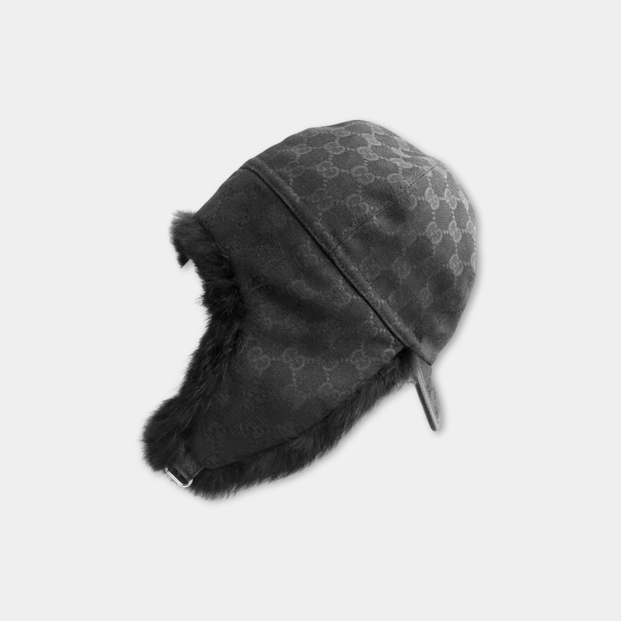 Gucci Monogram Fur Earflap Cap