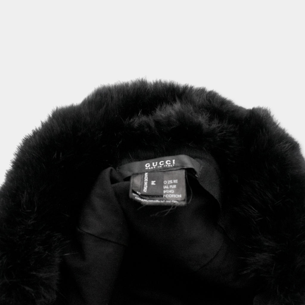 Gucci Monogram Fur Earflap Cap