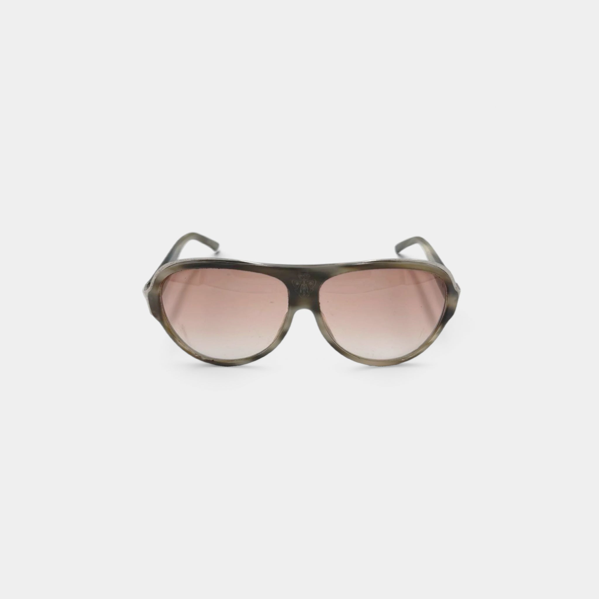 Gucci 2000s Hysteria Aviator Shield Sunglasses