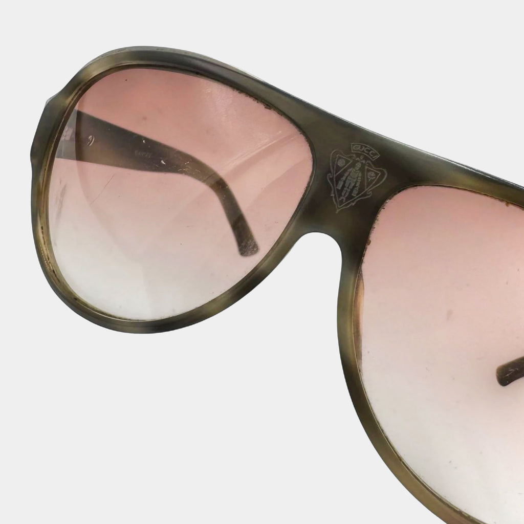 Gucci 2000s Hysteria Aviator Shield Sunglasses