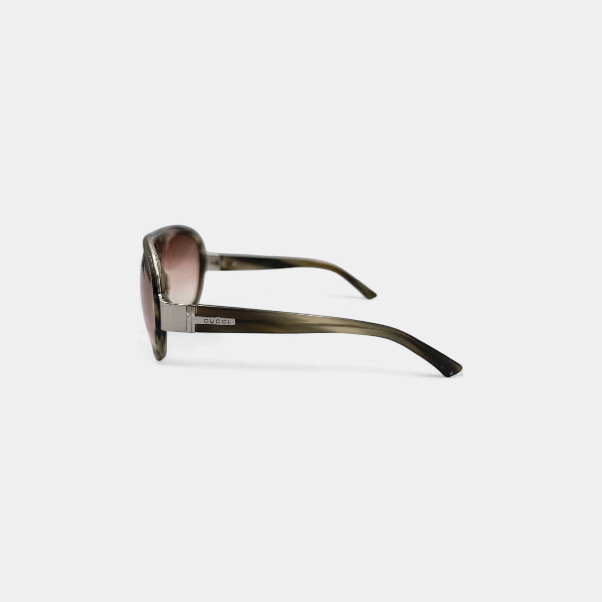 Gucci 2000s Hysteria Aviator Shield Sunglasses