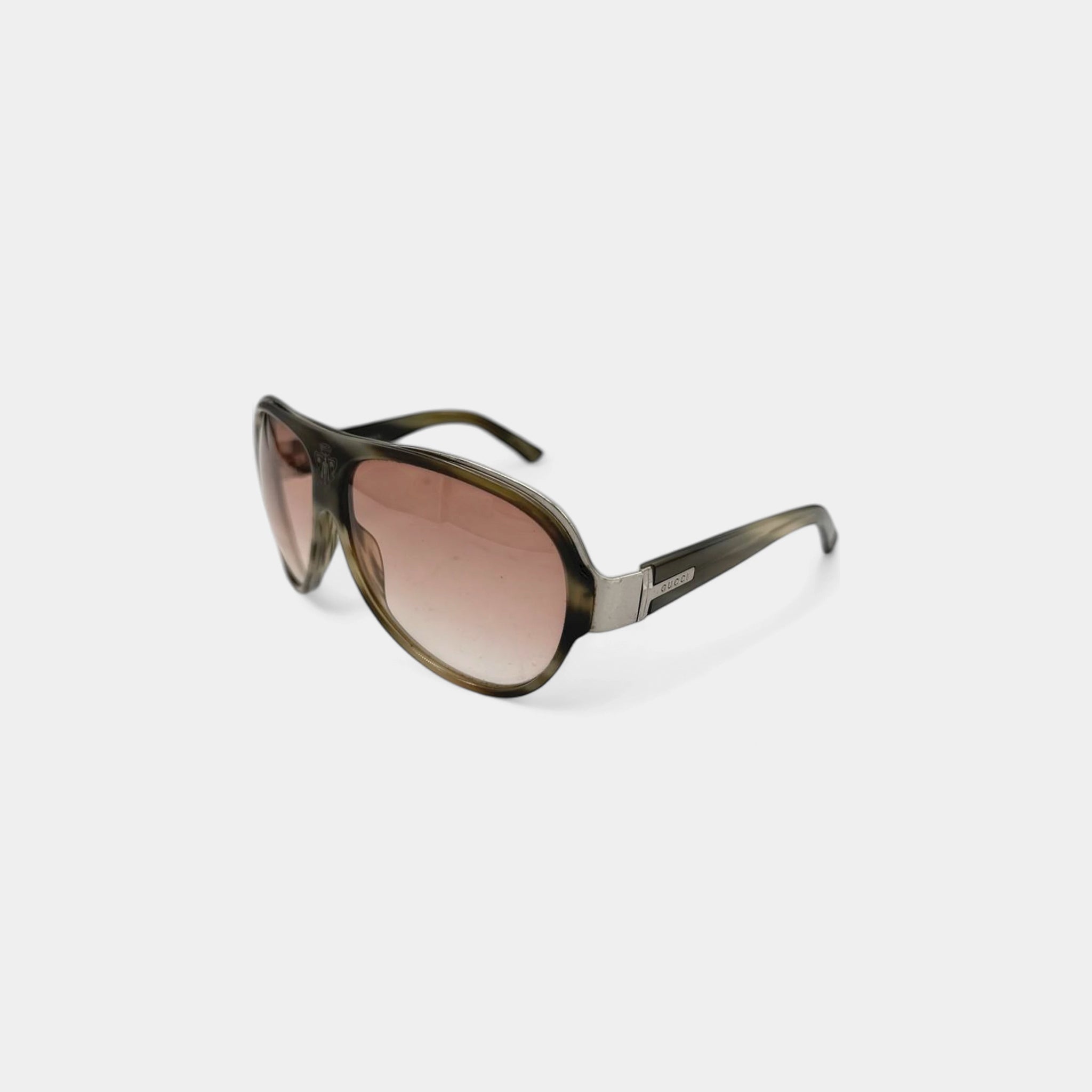 Gucci 2000s Hysteria Aviator Shield Sunglasses