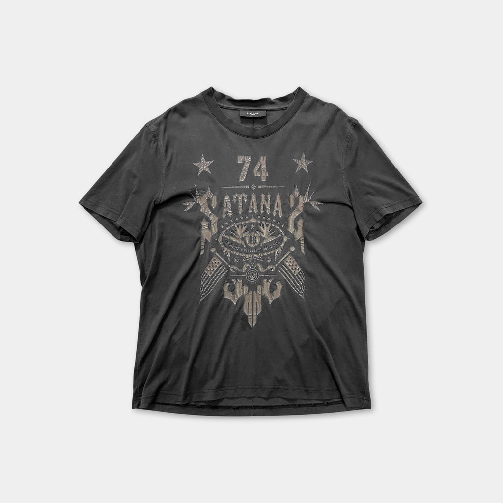 Givenchy by Riccardo Tisci Vintage Black "Satana 74" Graphic T-Shirt