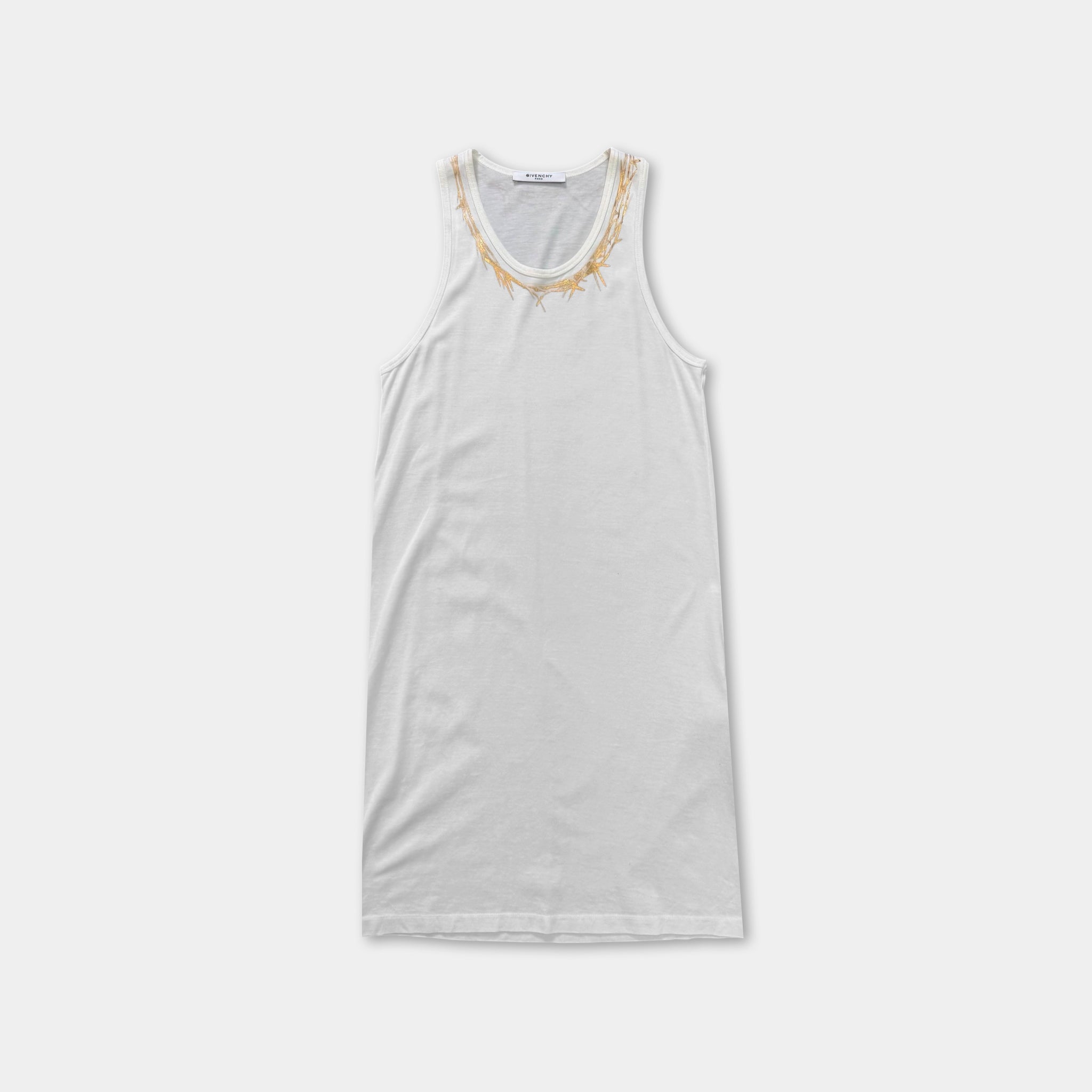 Givenchy Riccardo Tisci Gold Crown of Thorns Tank Top
