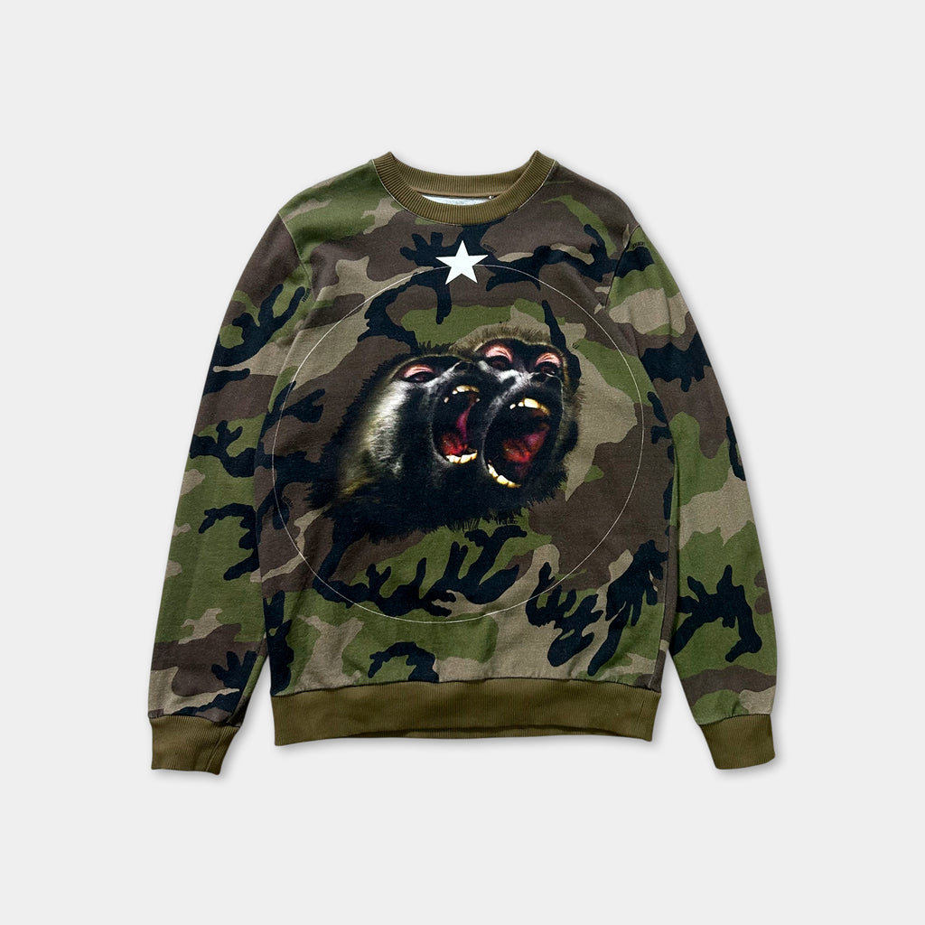 Givenchy Monkey Camo Crewneck
