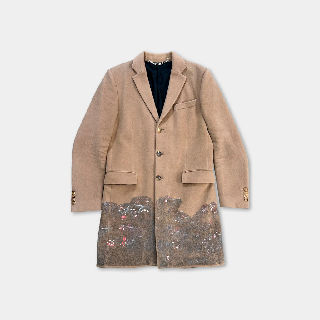 Givenchy FW16 Screaming Monkeys Woven Coat