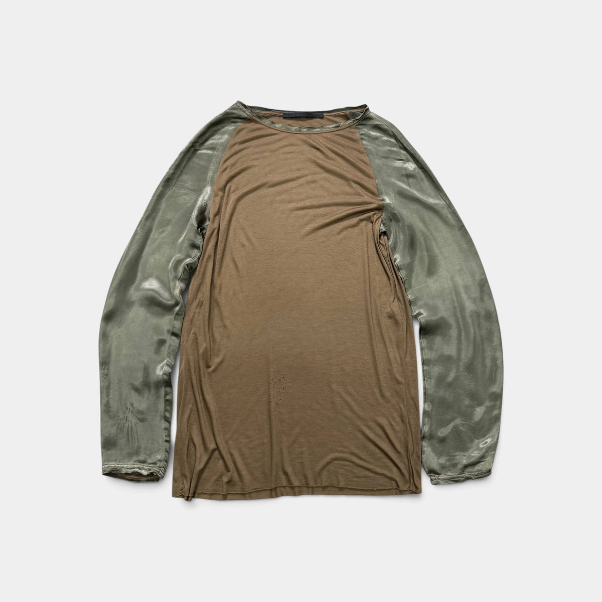 Haider Ackermann Silk-Blend Raglan Long Sleeve T-Shirt
