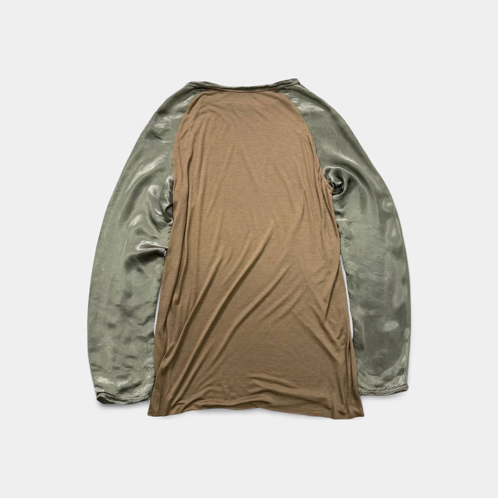 Haider Ackermann Silk-Blend Raglan Long Sleeve T-Shirt