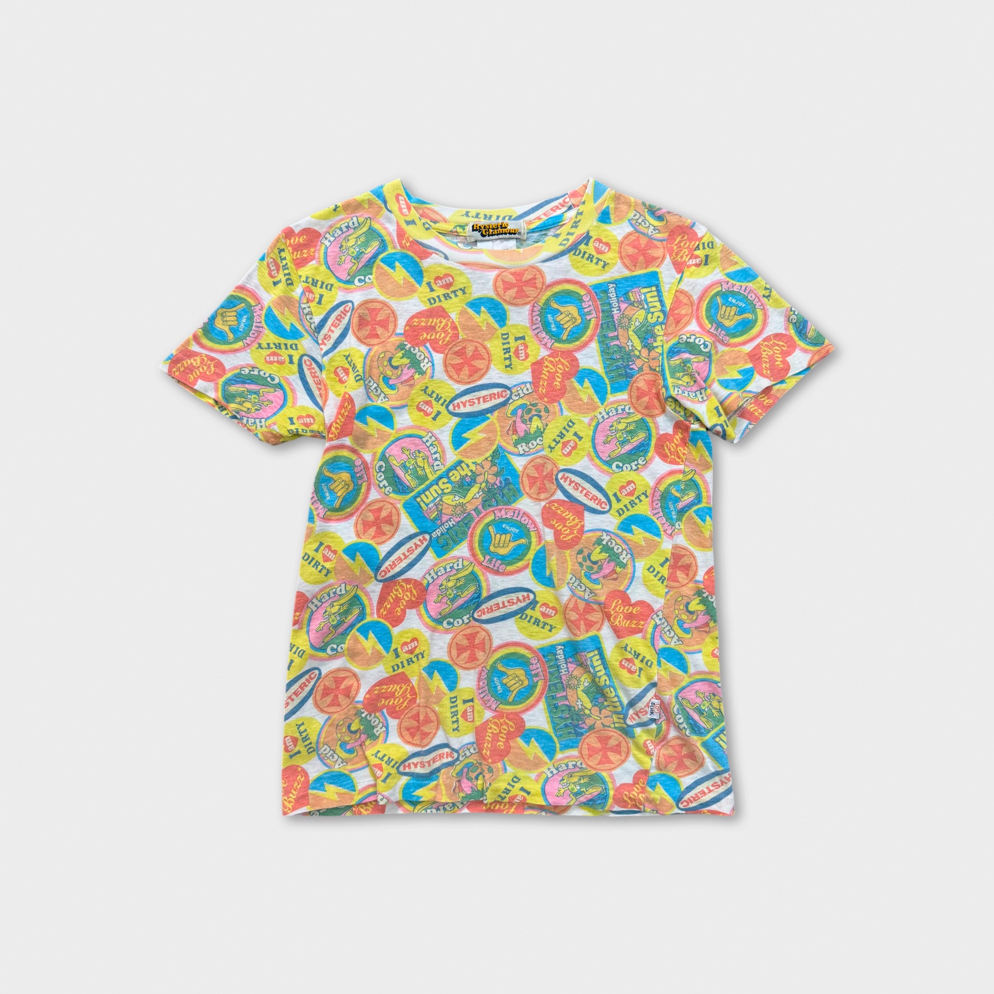 Hysteric Glamour 90's Pop-Art Badge Print T-Shirt