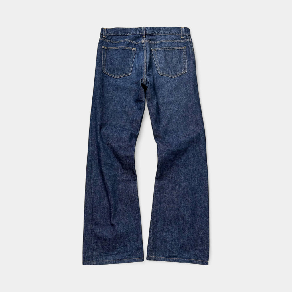 Helmut Lang 1998 Raw Denim Flared Jeans