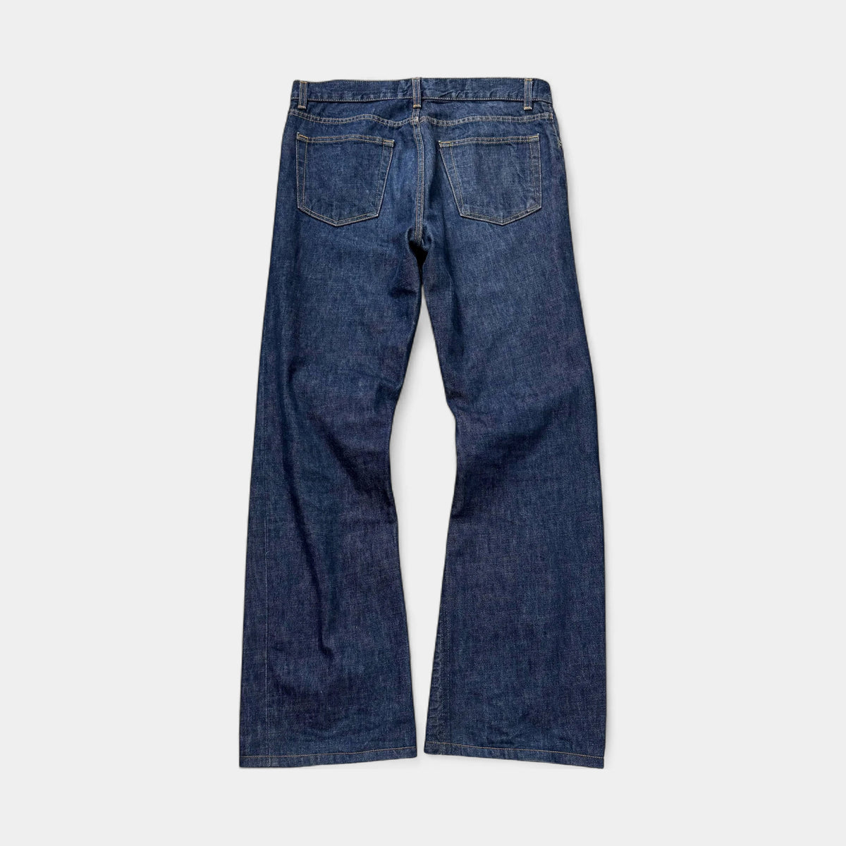 Helmut Lang 1998 Raw Denim Flared Jeans