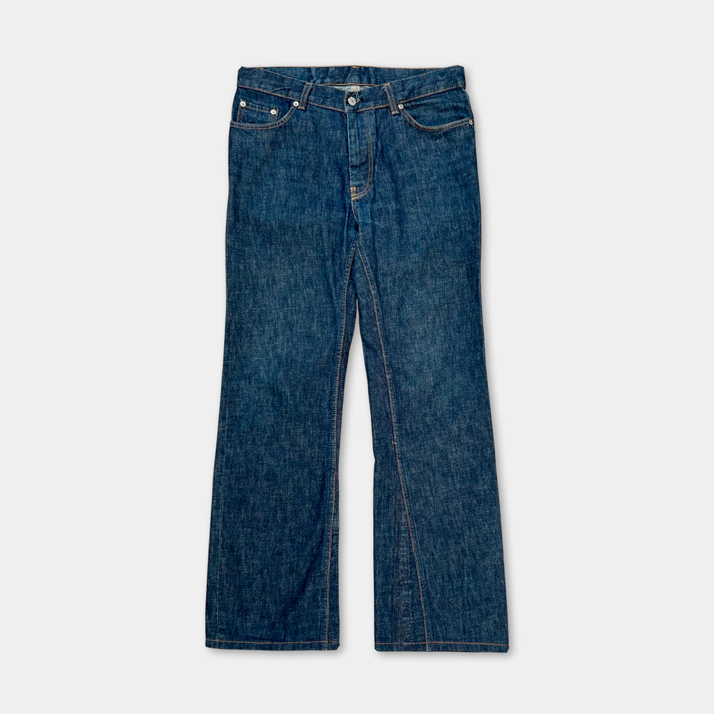 Helmut Lang 1998 Classic Denim Cut Blue Flair Jeans