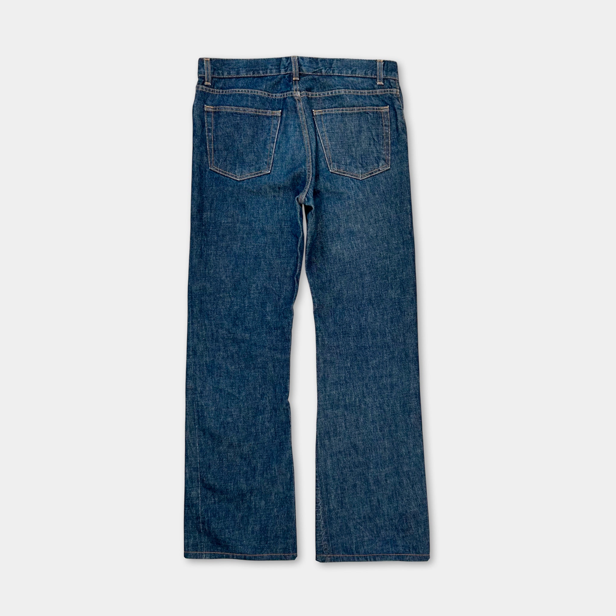 Helmut Lang 1998 Classic Denim Cut Blue Flair Jeans
