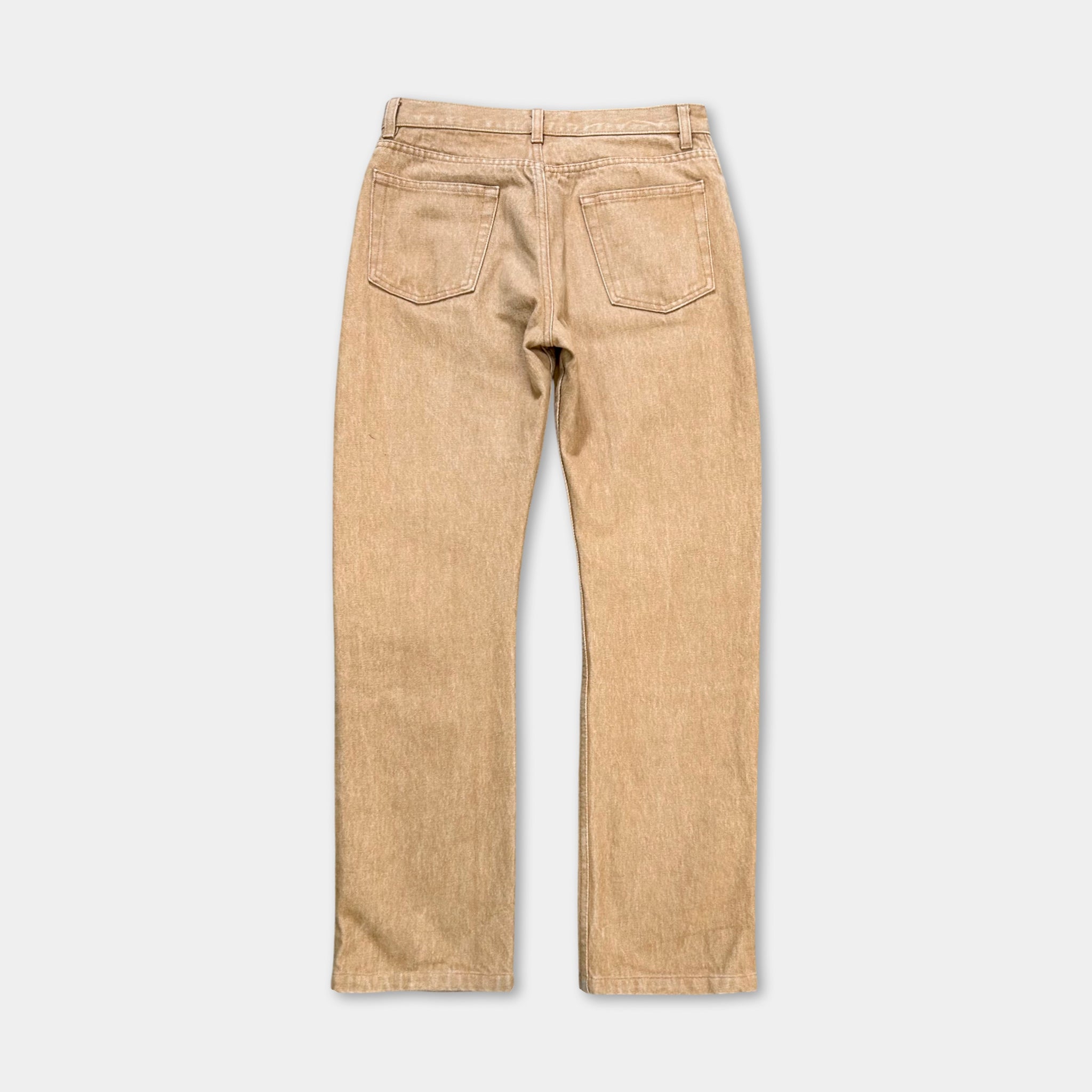 Helmut Lang Classic Straight Leg Beige Brown Pants
