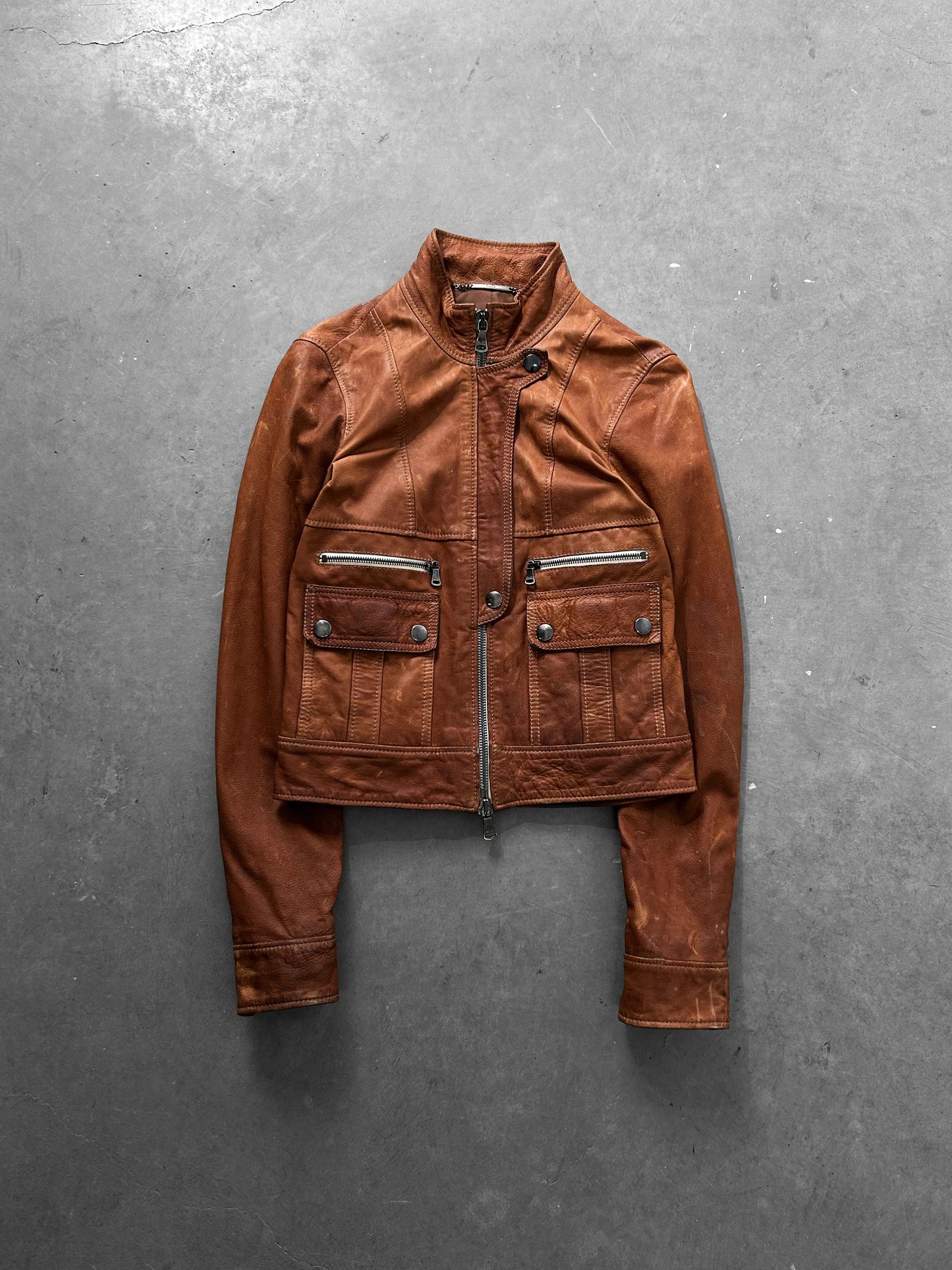 Dolce & Gabbana Leather Multipocket Zipper