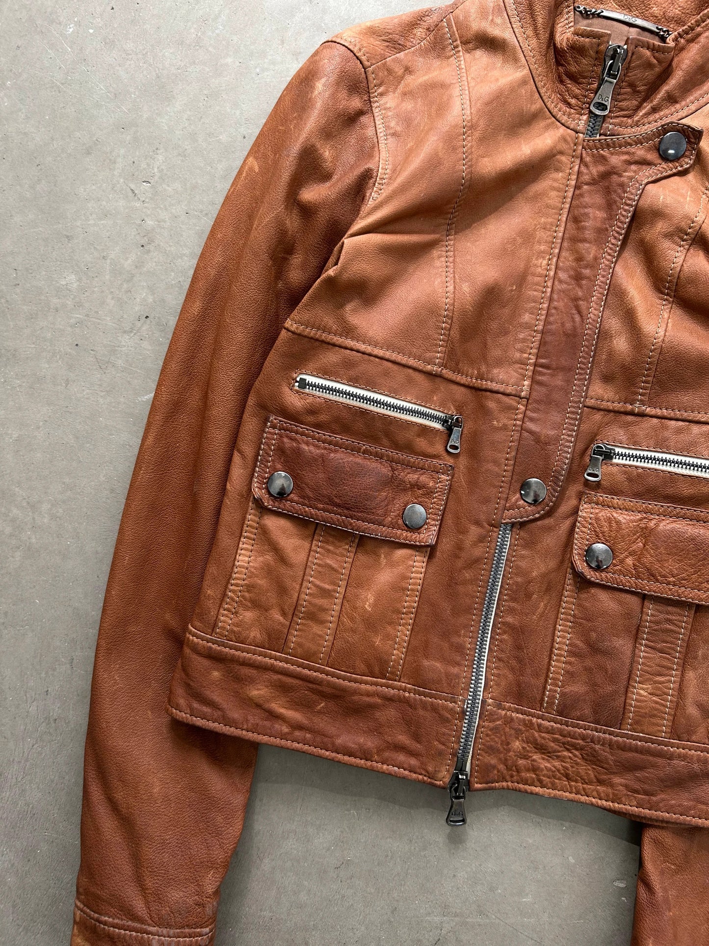 Dolce & Gabbana Leather Multipocket Zipper