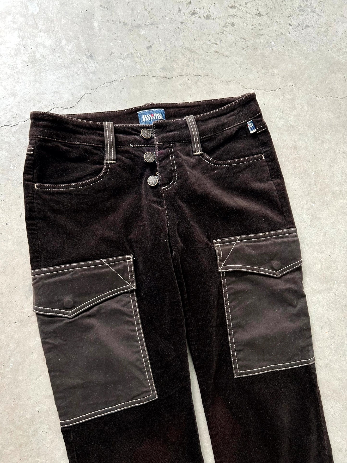 Jean Paul Gaultier Velour Cargo Pants
