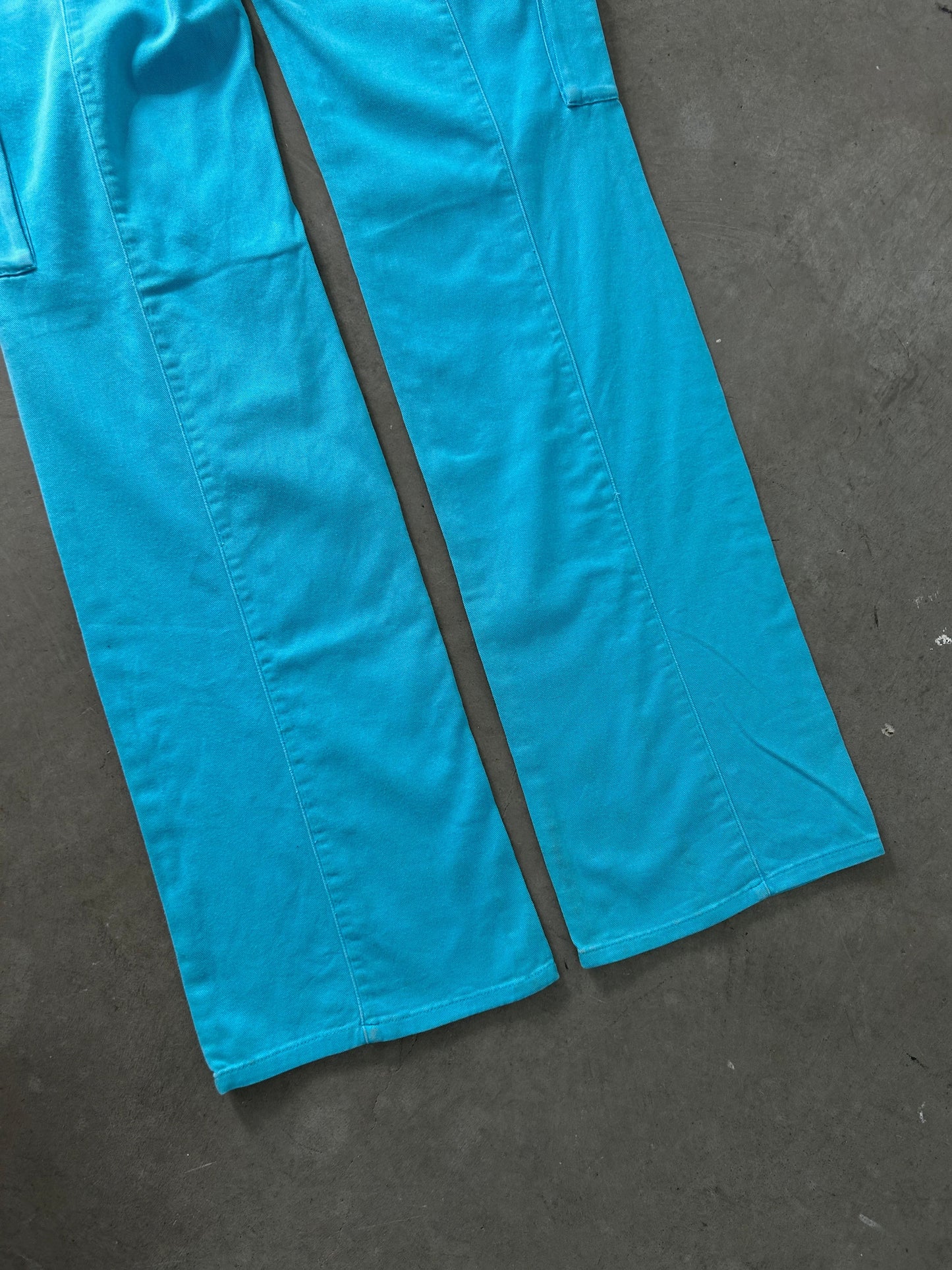 Versace Blue Teal Cargo Jeans