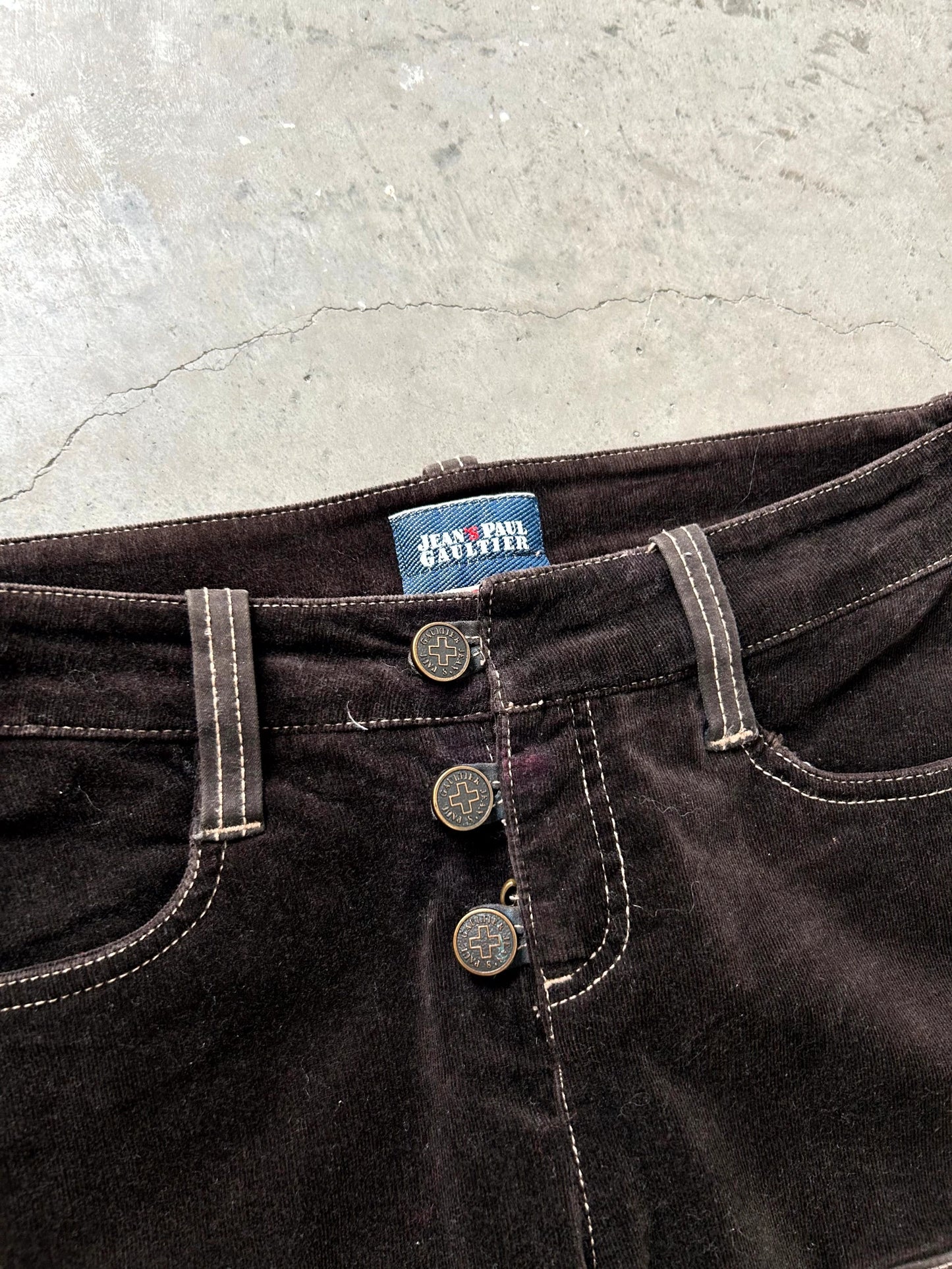 Jean Paul Gaultier Velour Cargo Pants