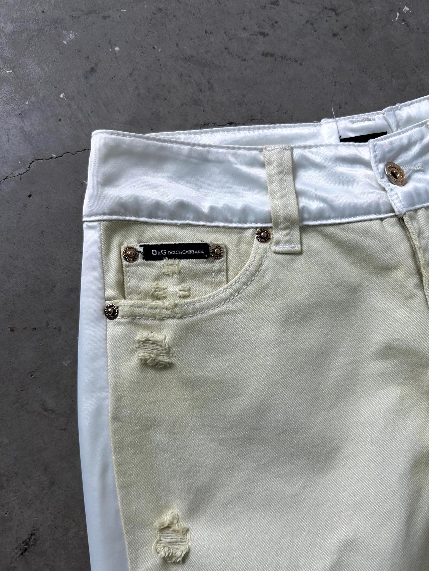Dolce & Gabbana Two Tone Jeans