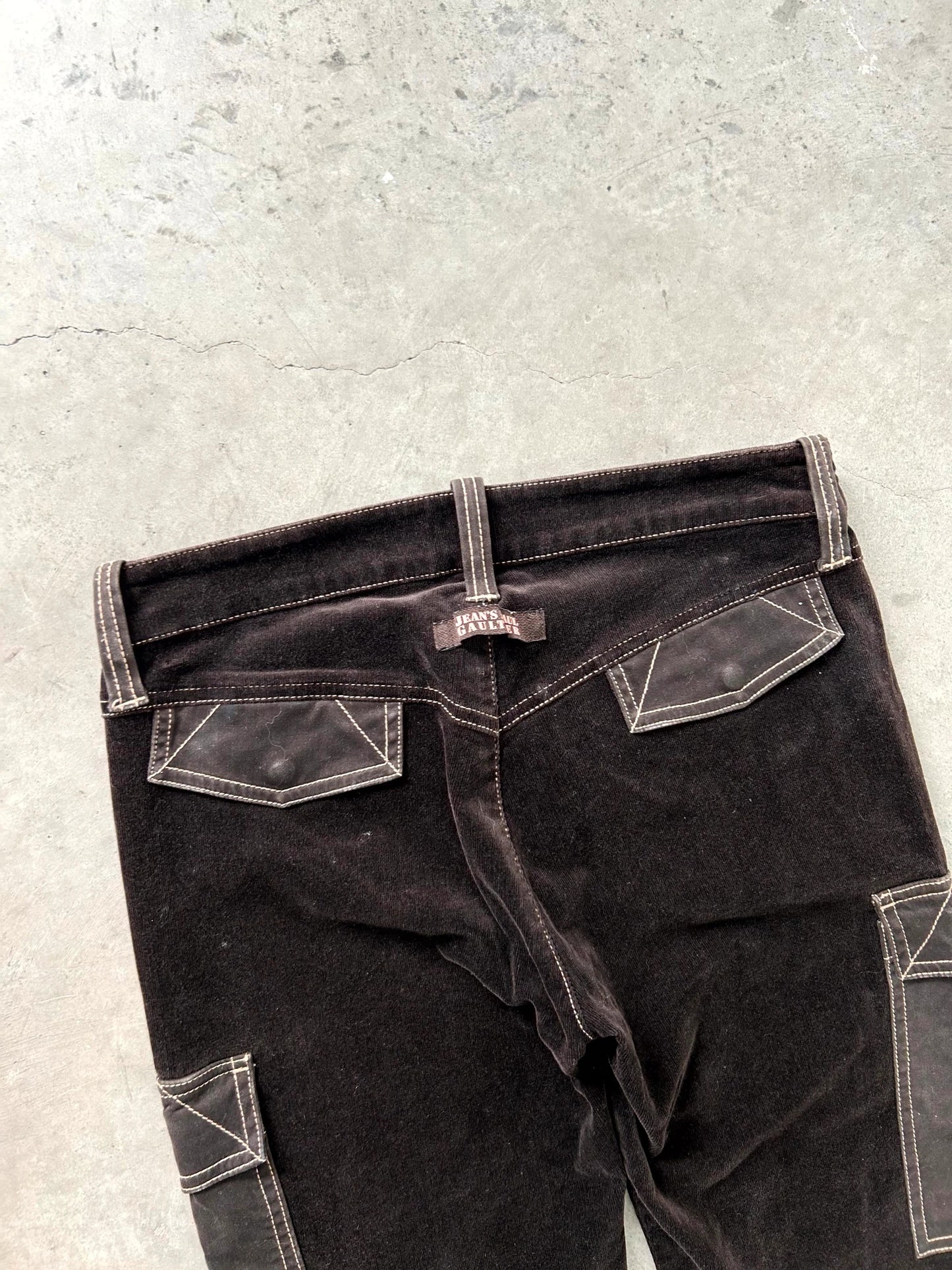 Jean Paul Gaultier Velour Cargo Pants