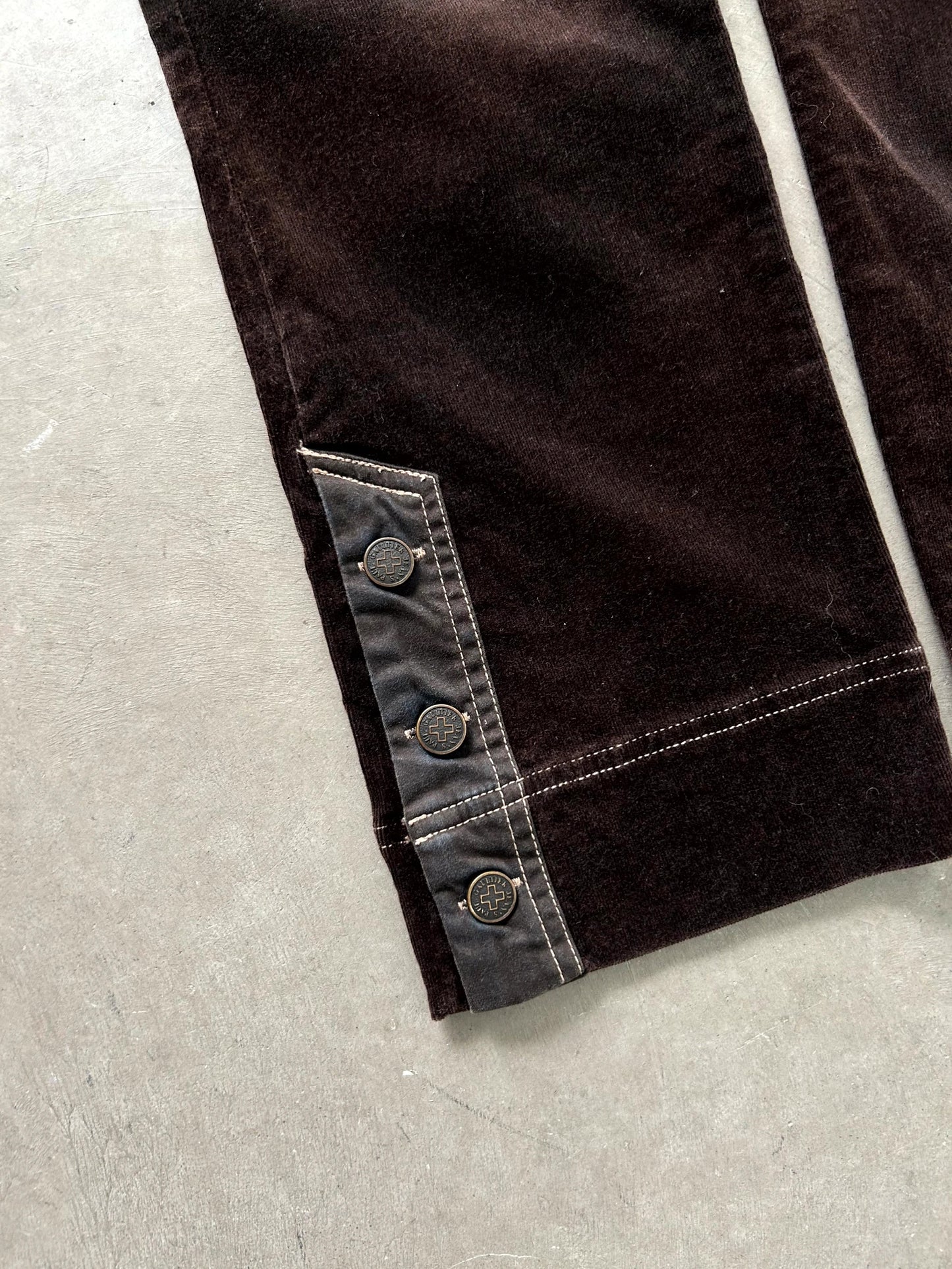 Jean Paul Gaultier Velour Cargo Pants
