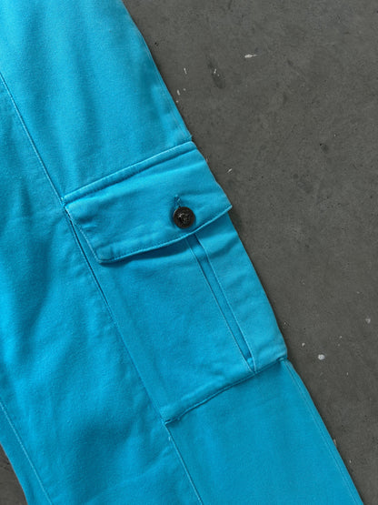 Versace Blue Teal Cargo Jeans