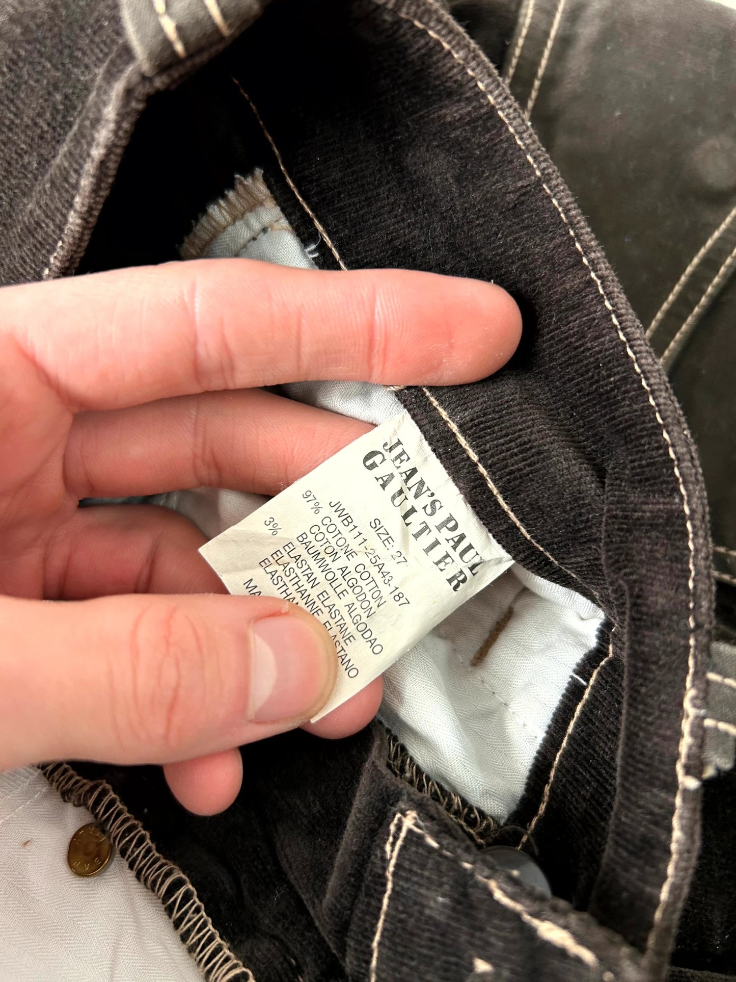 Jean Paul Gaultier Velour Cargo Pants
