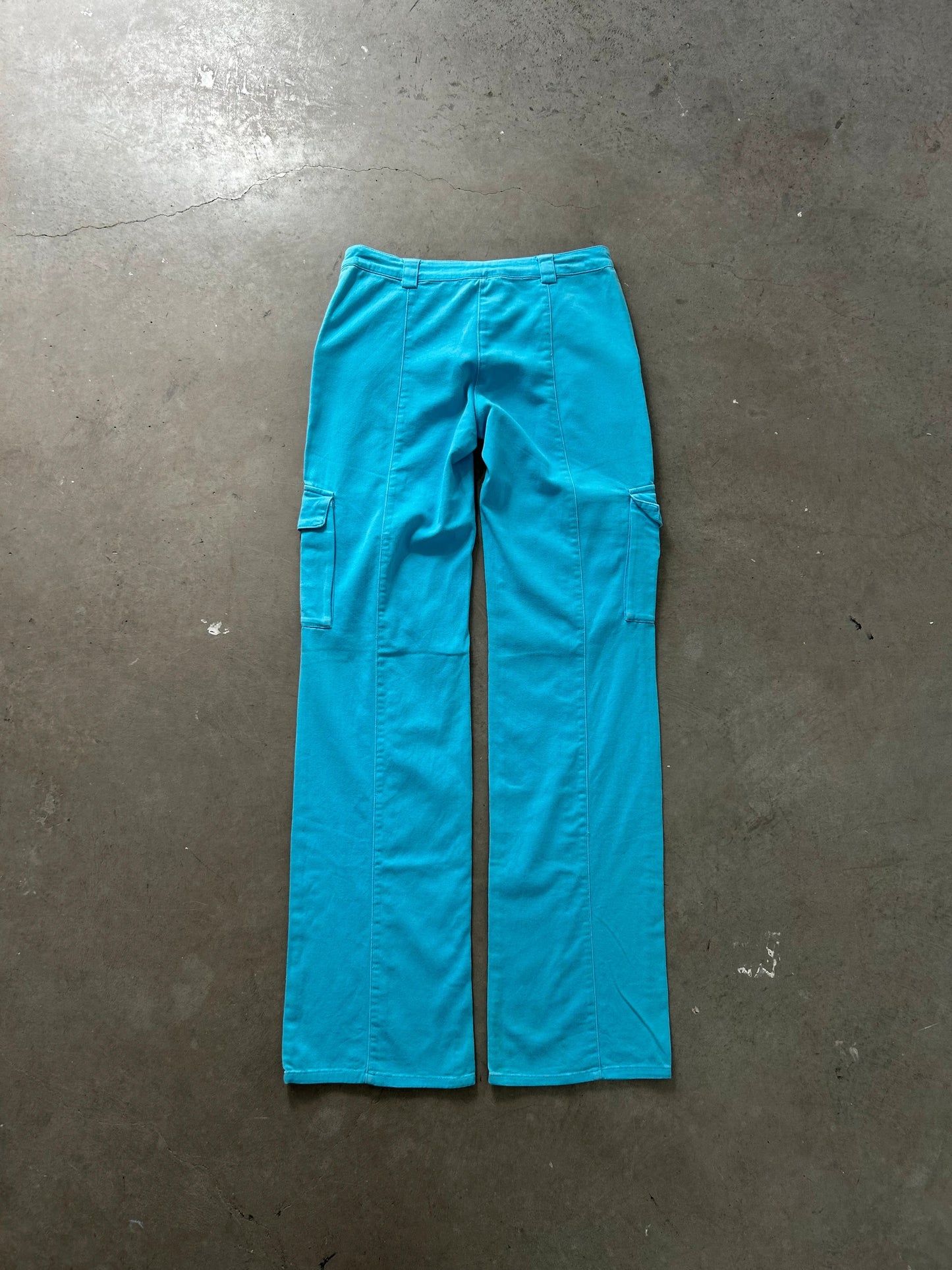 Versace Blue Teal Cargo Jeans