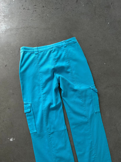 Versace Blue Teal Cargo Jeans