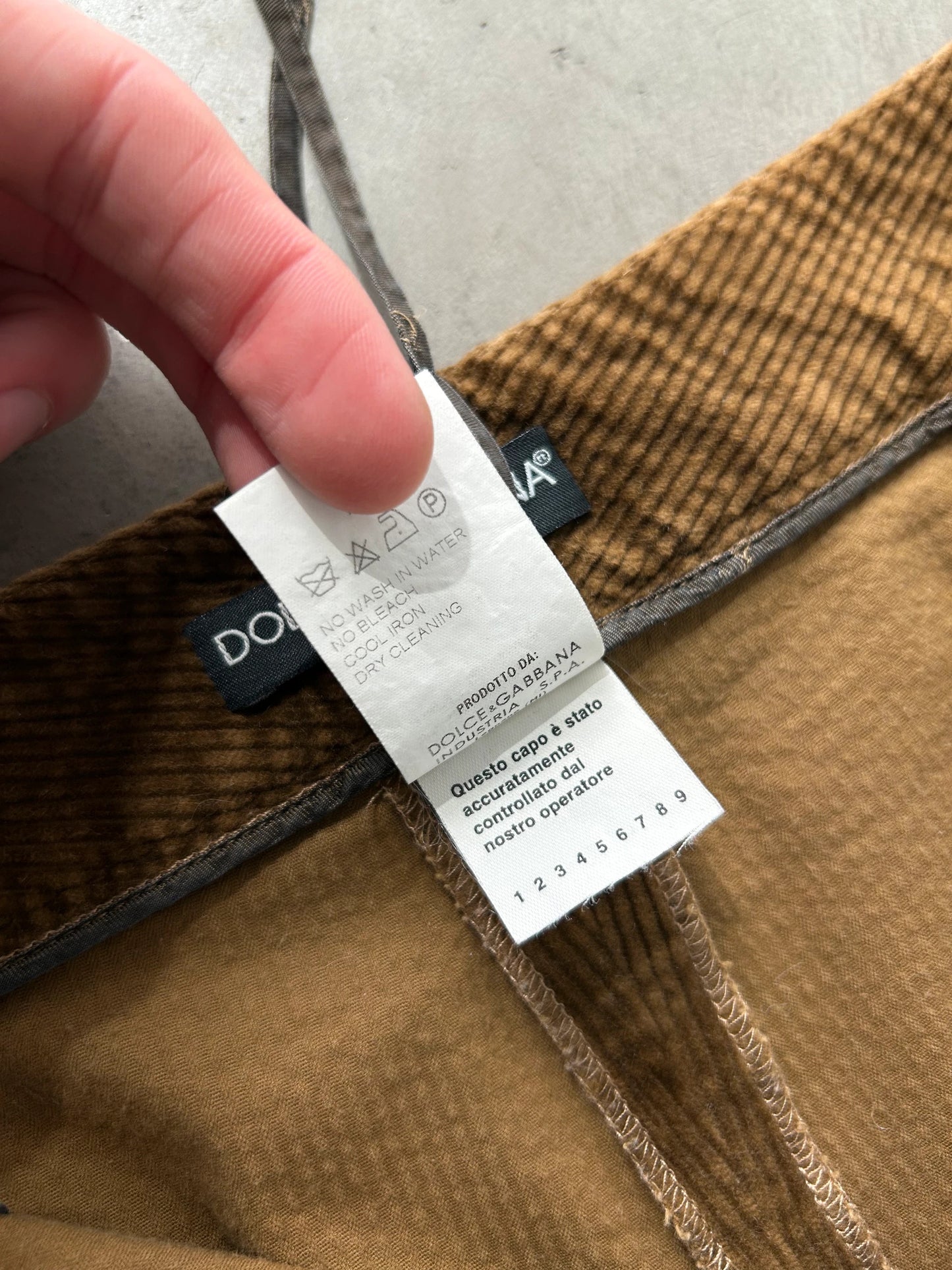 Dolce & Gabbana Corduroy Cargos