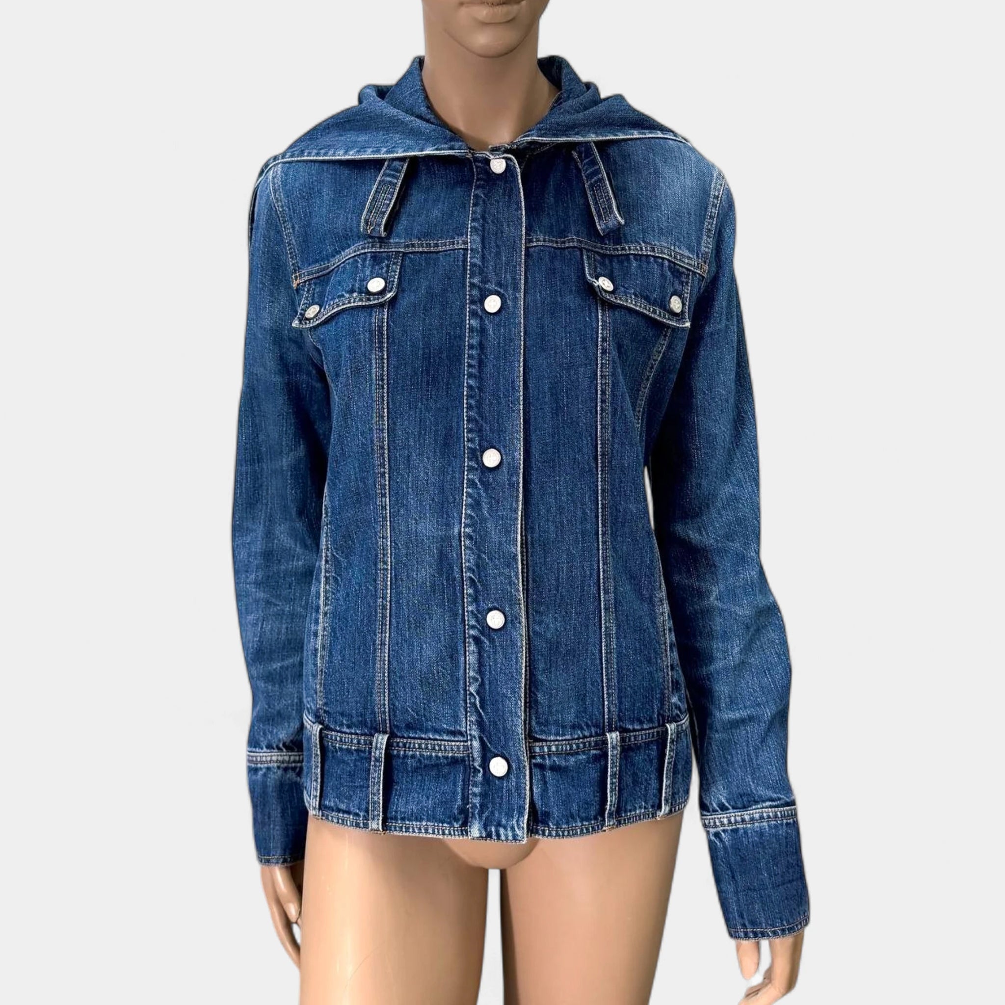 Jean-Charles de Castelbajac 90s Sculptural Back Collar Denim