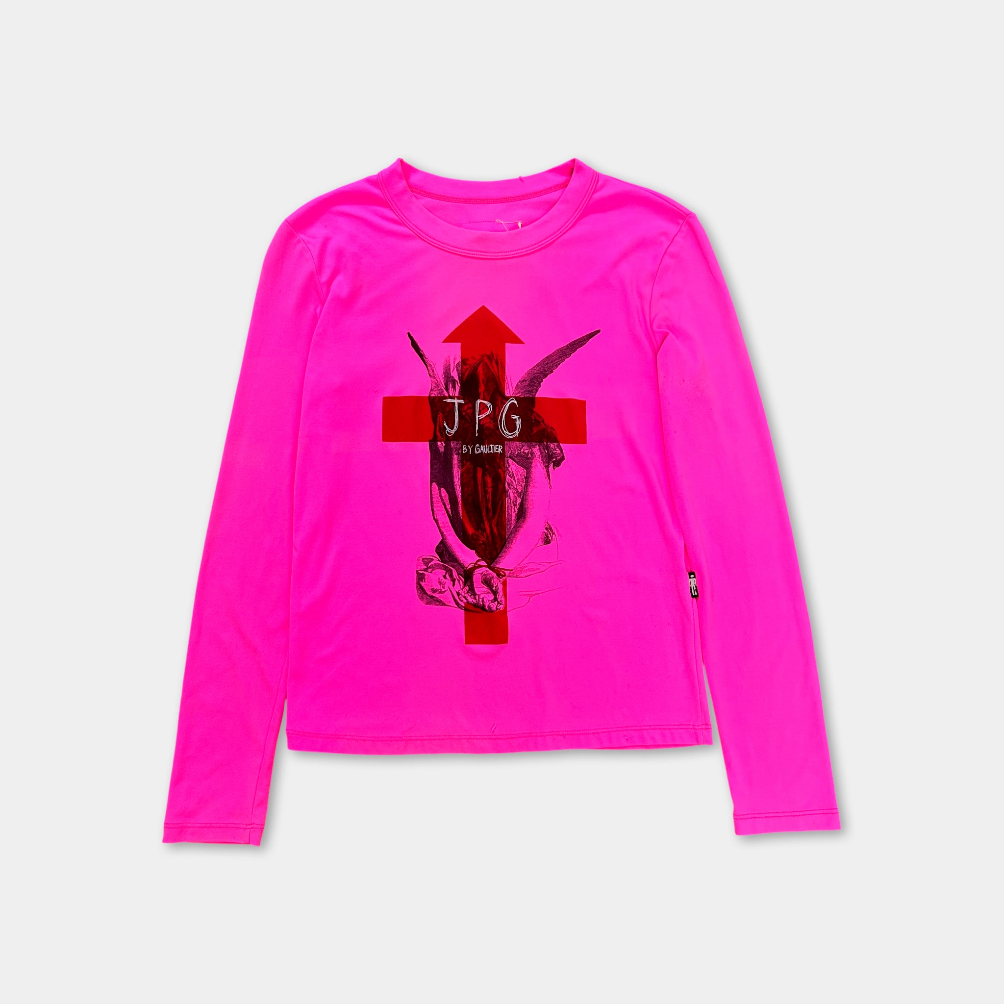 Jean Paul Gaultier 2000's Fluor Pink Stretch Longsleeve