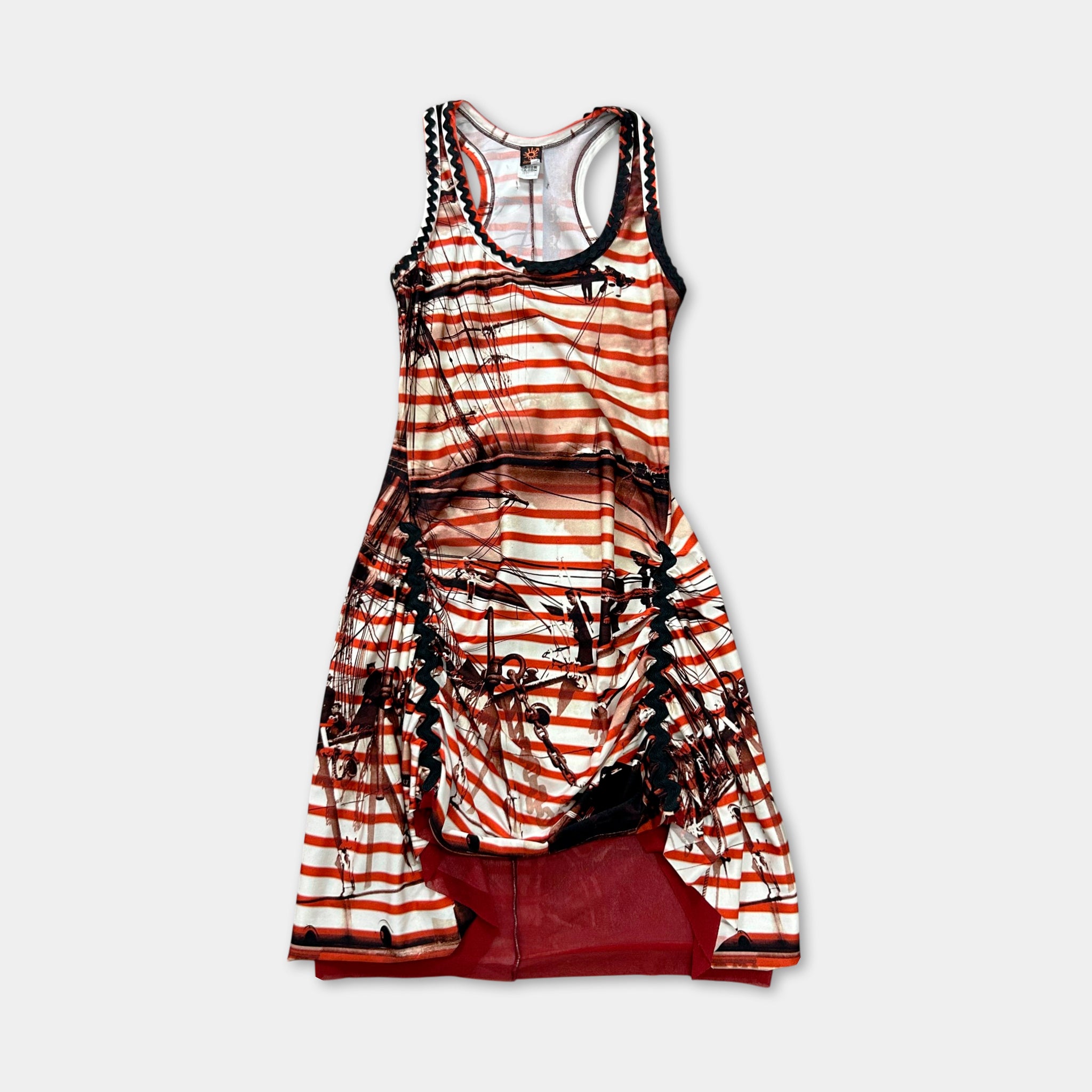 Jean Paul Gaultier Soleil Nautical Mesh Dress