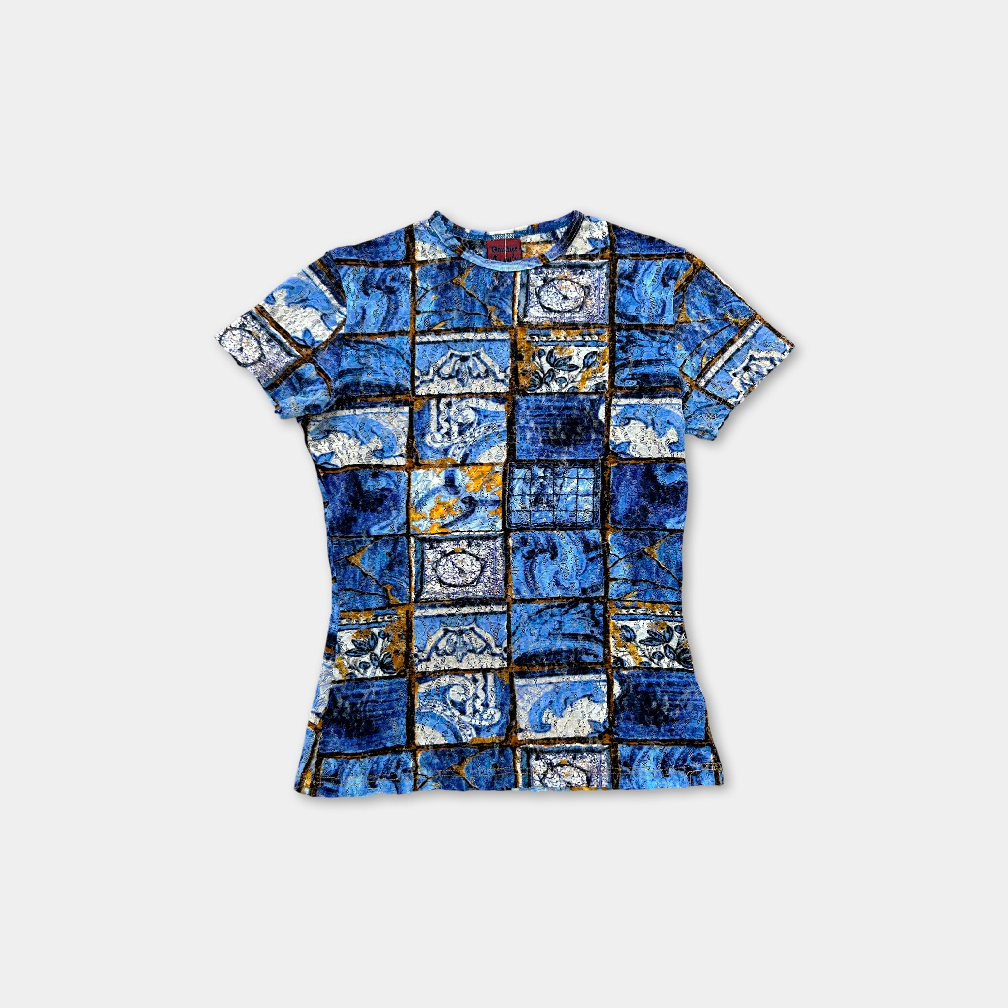 Jean Paul Gaultier 90's Floral Mesh T-Shirt