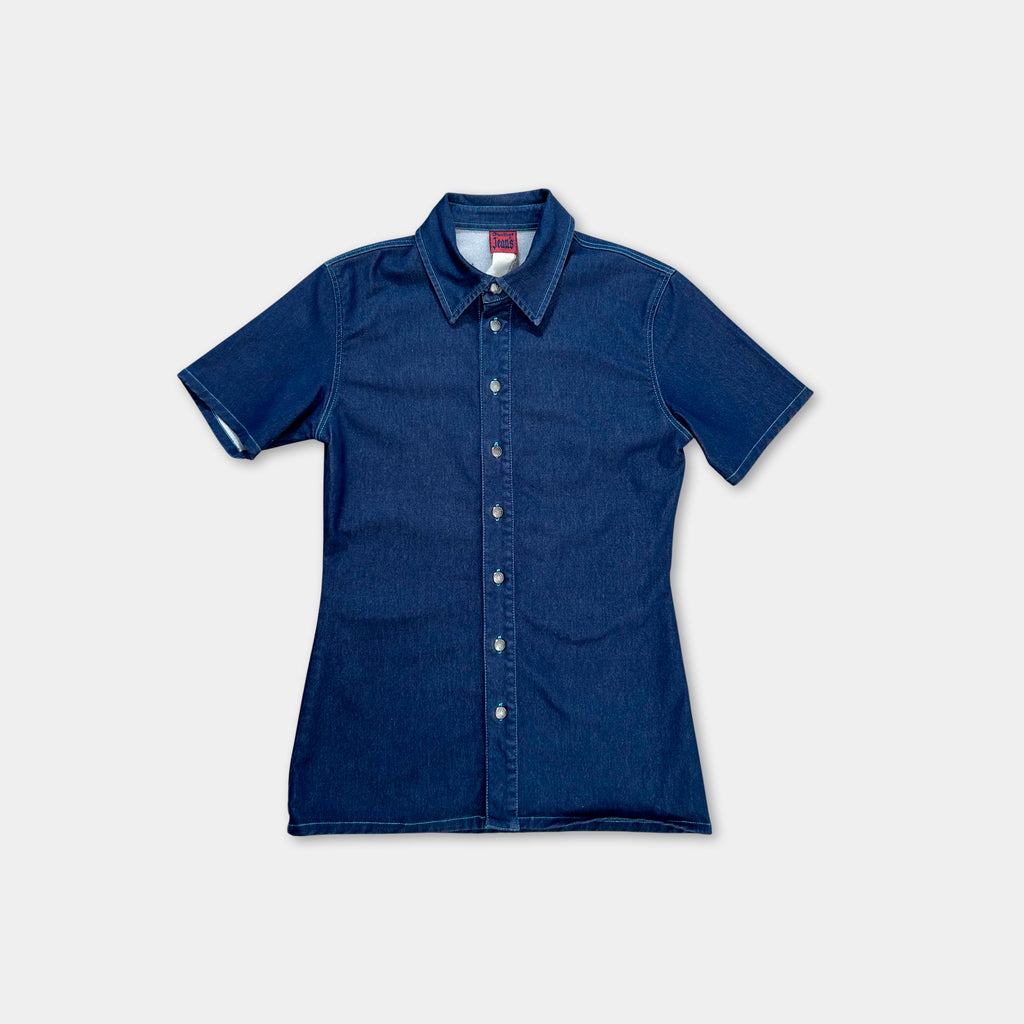 Jean Paul Gaultier Classic Fitted Blue Denim Shirt