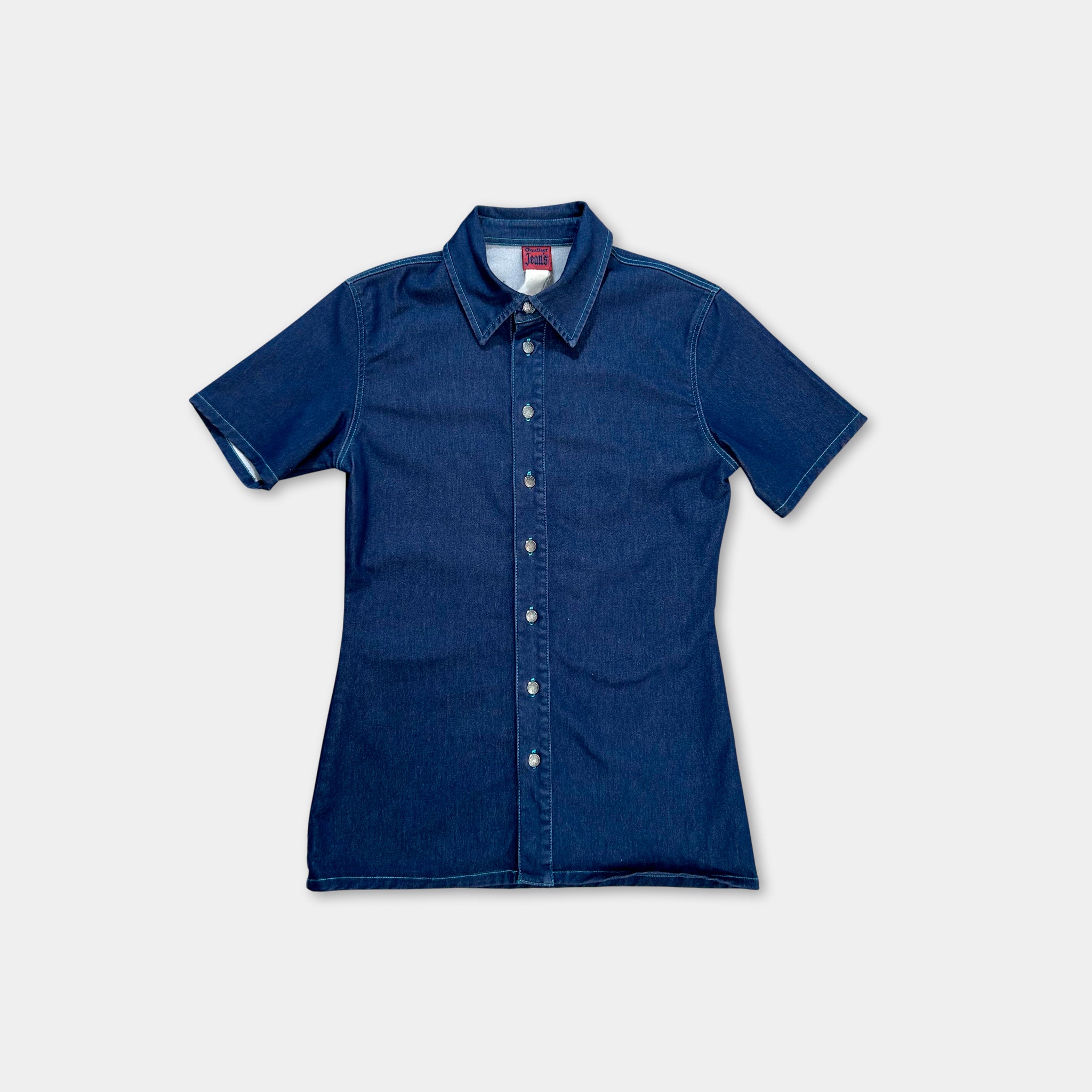 Jean Paul Gaultier Classic Fitted Blue Denim Shirt