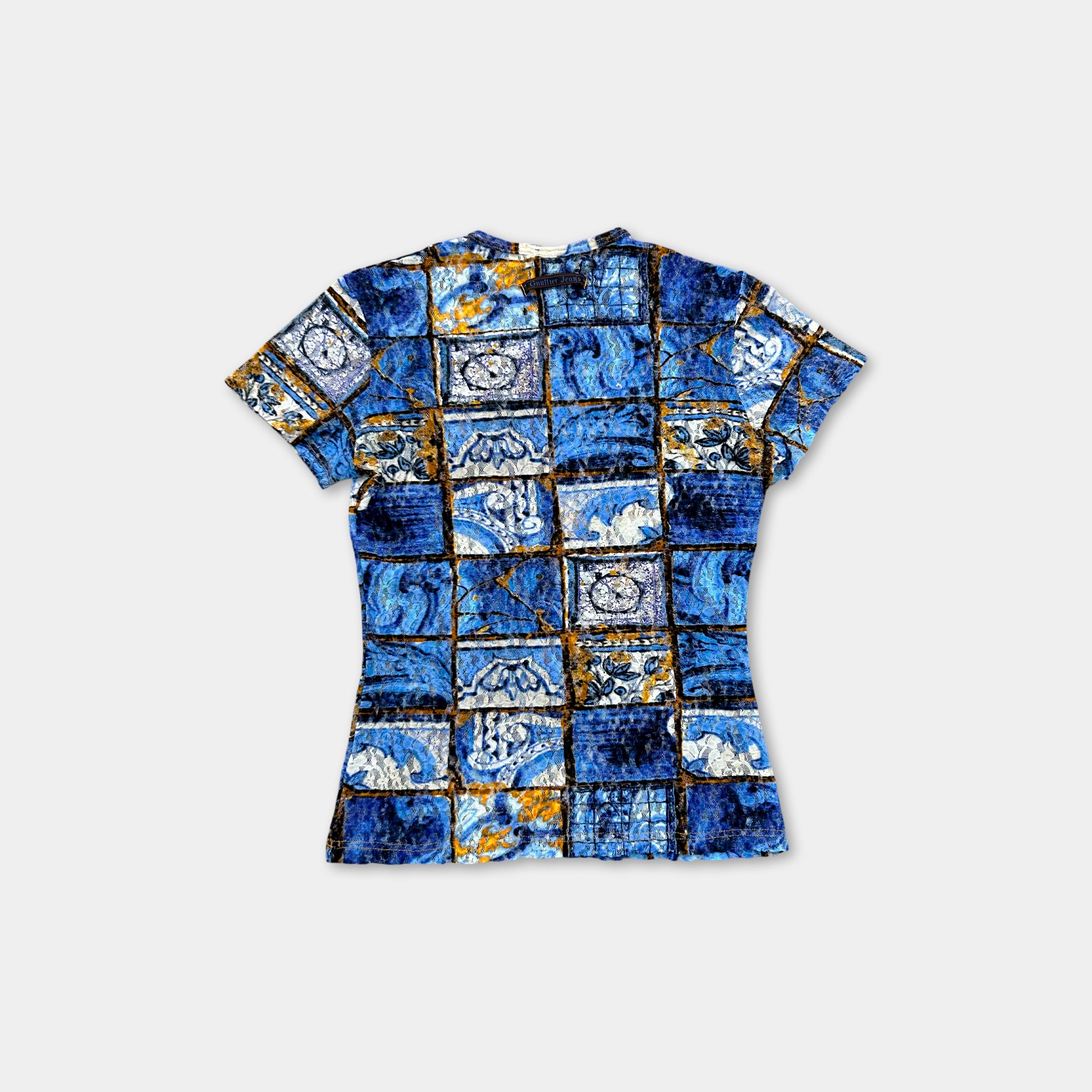 Jean Paul Gaultier 90's Floral Mesh T-Shirt