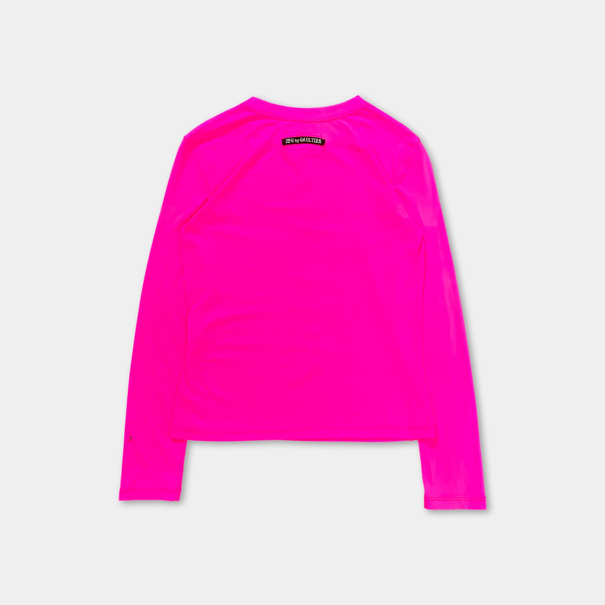 Jean Paul Gaultier 2000's Fluor Pink Stretch Longsleeve