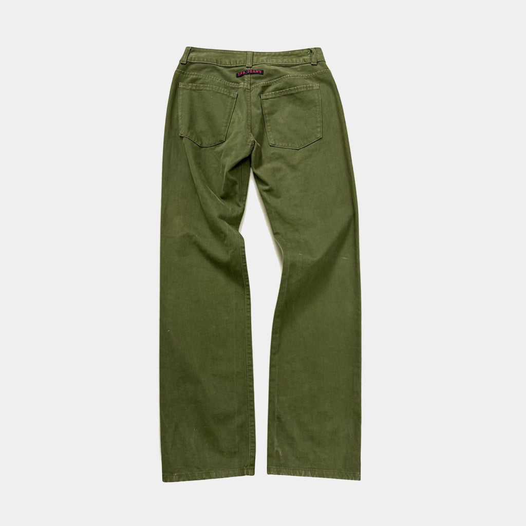 Jean Paul Gaultier 90's Olive Green High-Waisted Pants