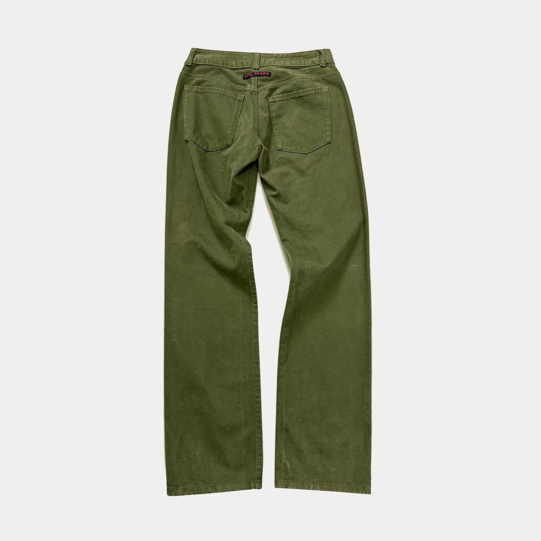Jean Paul Gaultier 90's Olive Green High-Waisted Pants