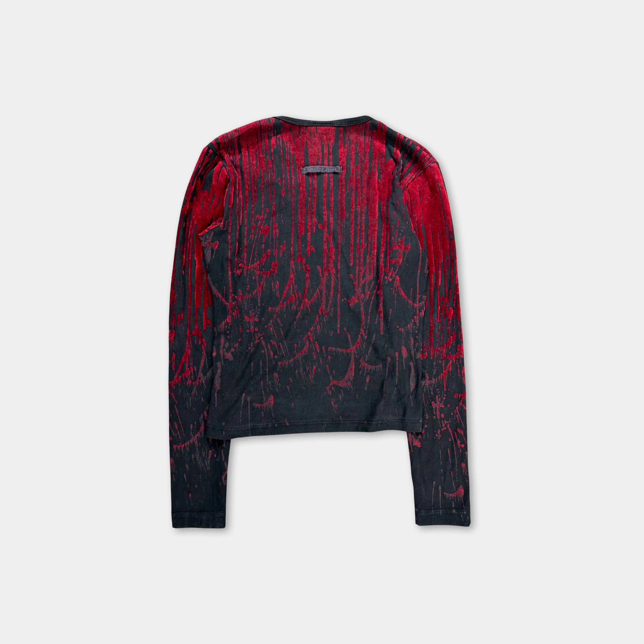 Jean Paul Gaultier 1994 Blood Drip V-Neck Longsleeve