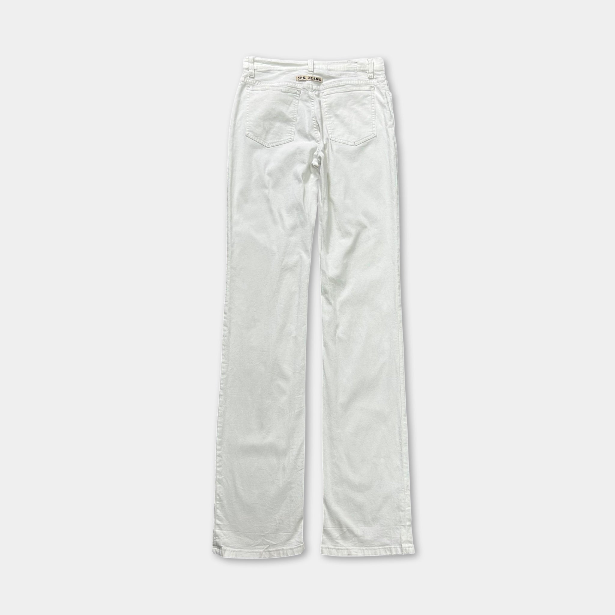 Jean Paul Gaultier White Skinny Straight Leg Pants