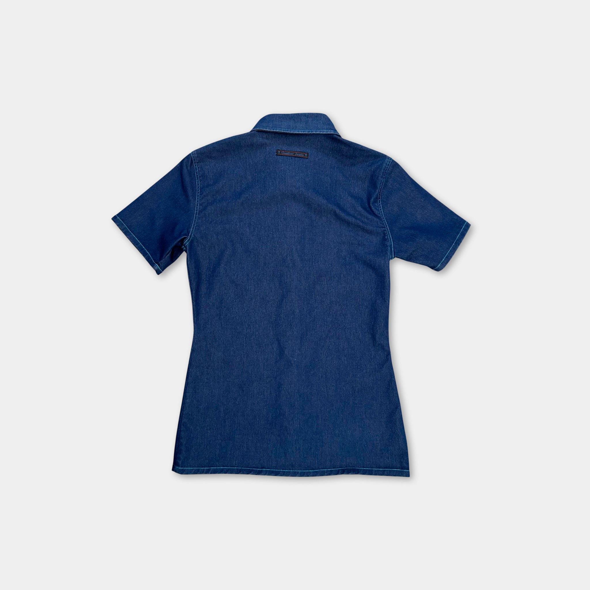 Jean Paul Gaultier Classic Fitted Blue Denim Shirt