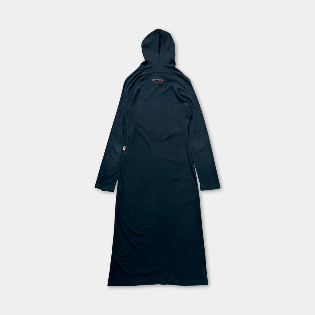Jean Paul Gaultier 90's Punk Graphic Black Hooded Dress