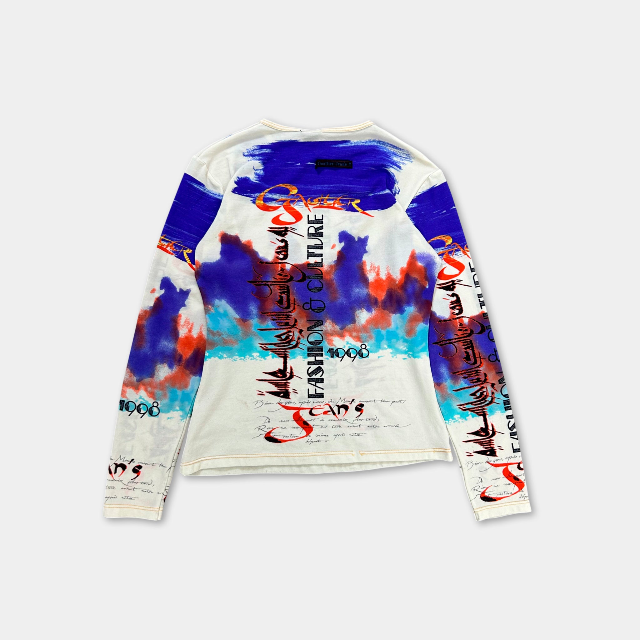 Jean Paul Gaultier 1990s Graphic Painted Longsleeve