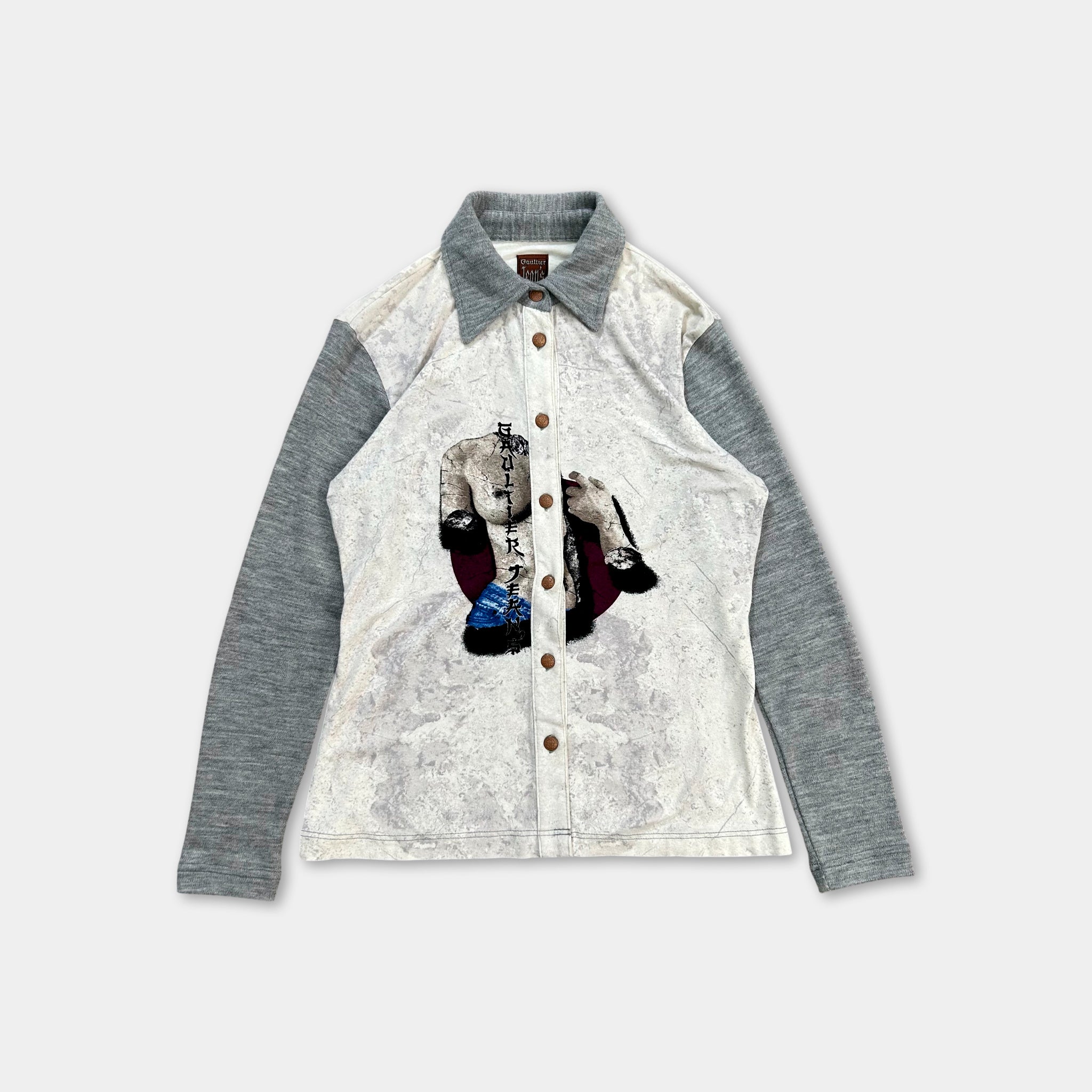 Jean Paul Gaultier Graphic Gray Shirt